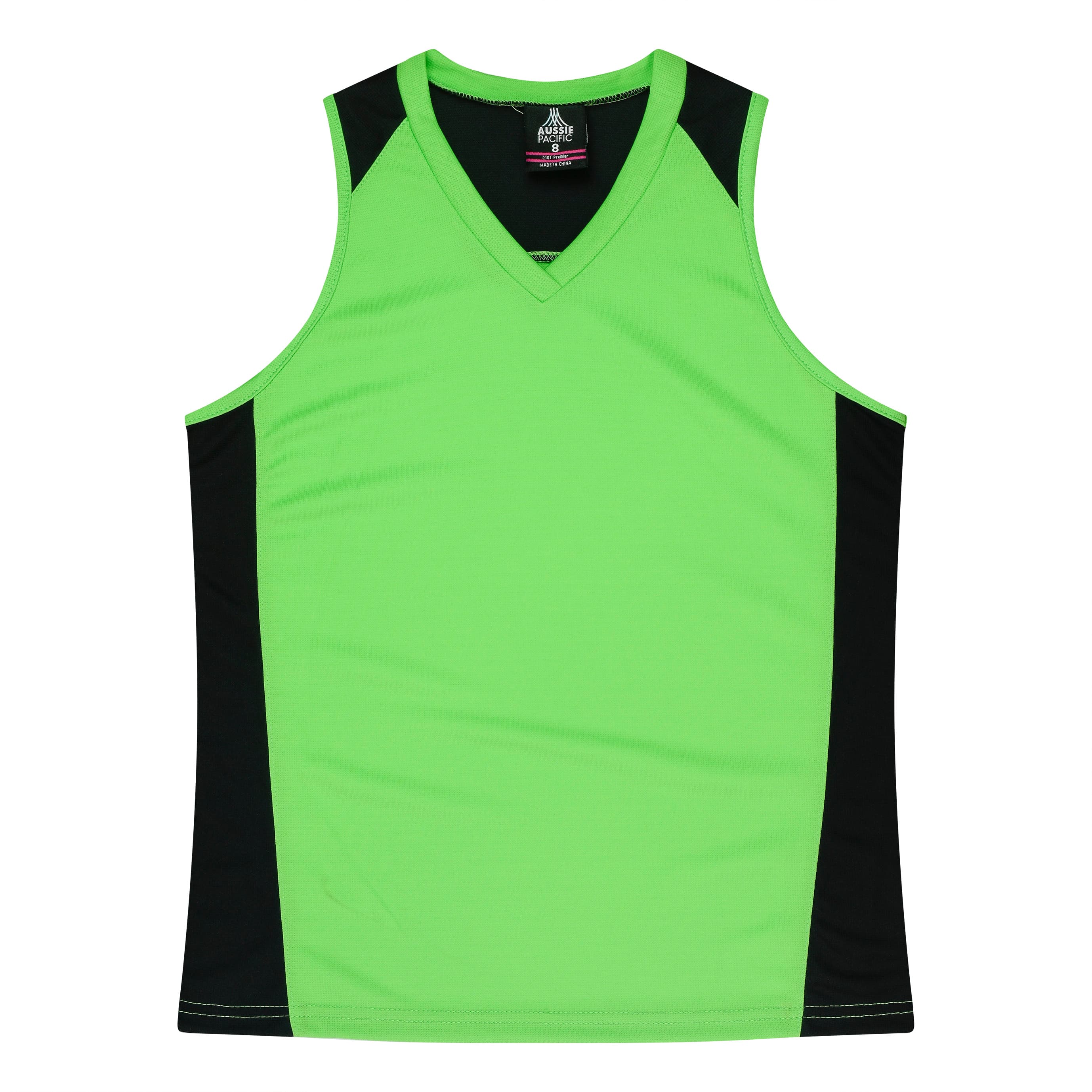 PREMIER LADY SINGLETS - 2101 — APPLE/BLACK