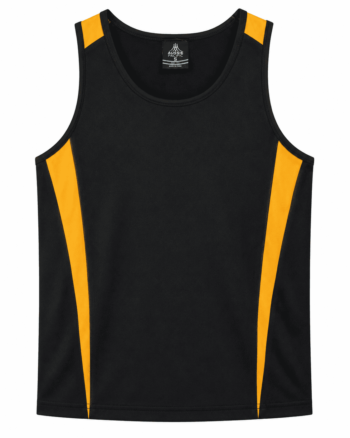 EUREKA MENS SINGLETS - 1104 — BLACK/GOLD