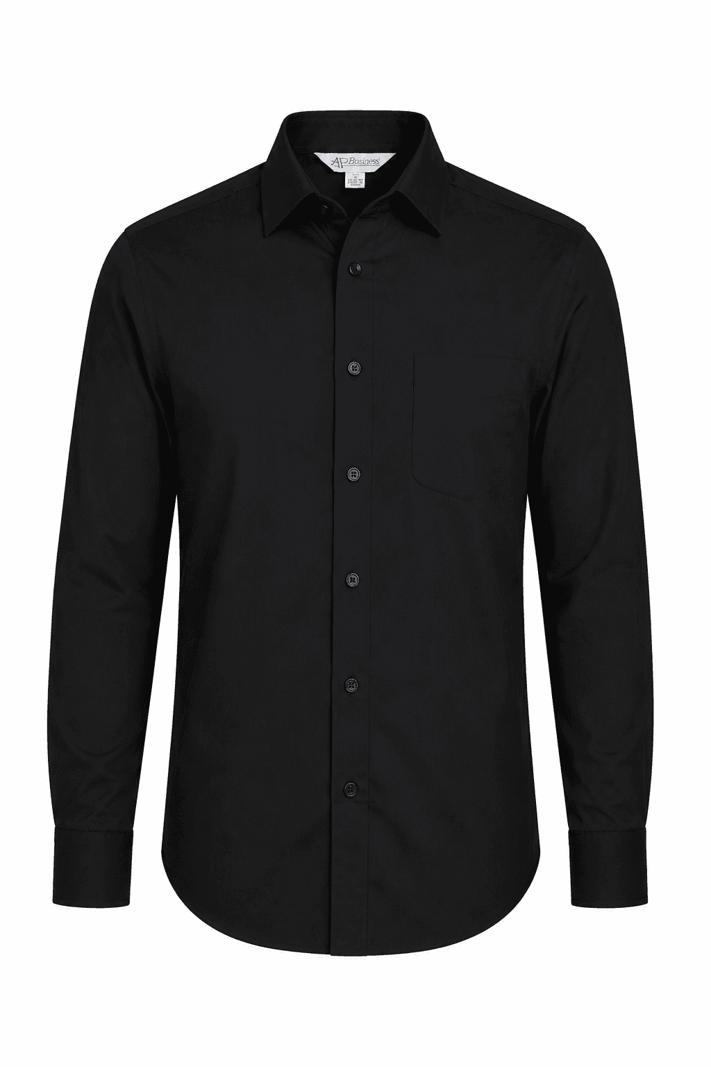 MOSMAN MENS SHIRT LONG SLEEVE - 1903L — BLACK