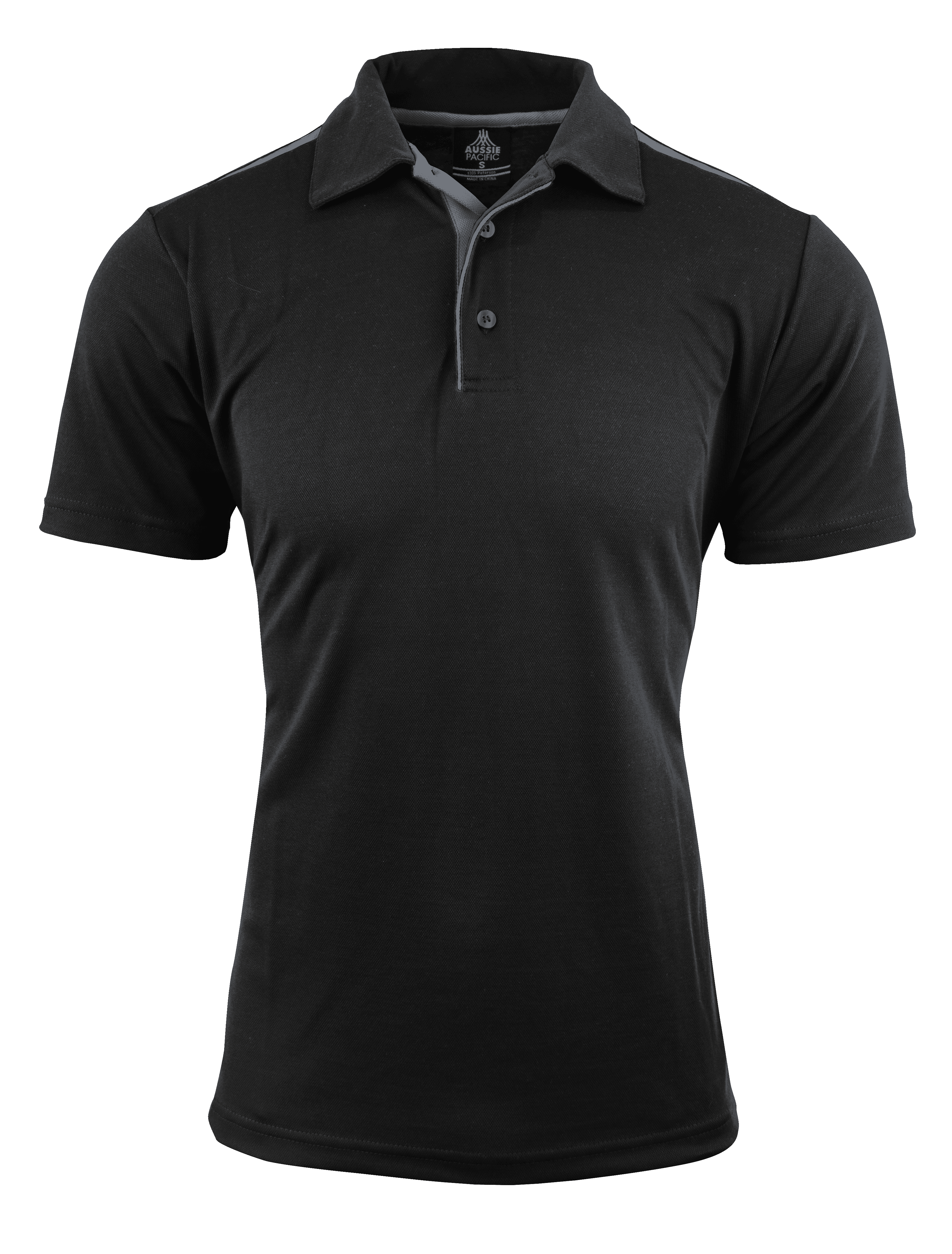 PATERSON MENS POLOS - 1305 — BLACK/ASHE