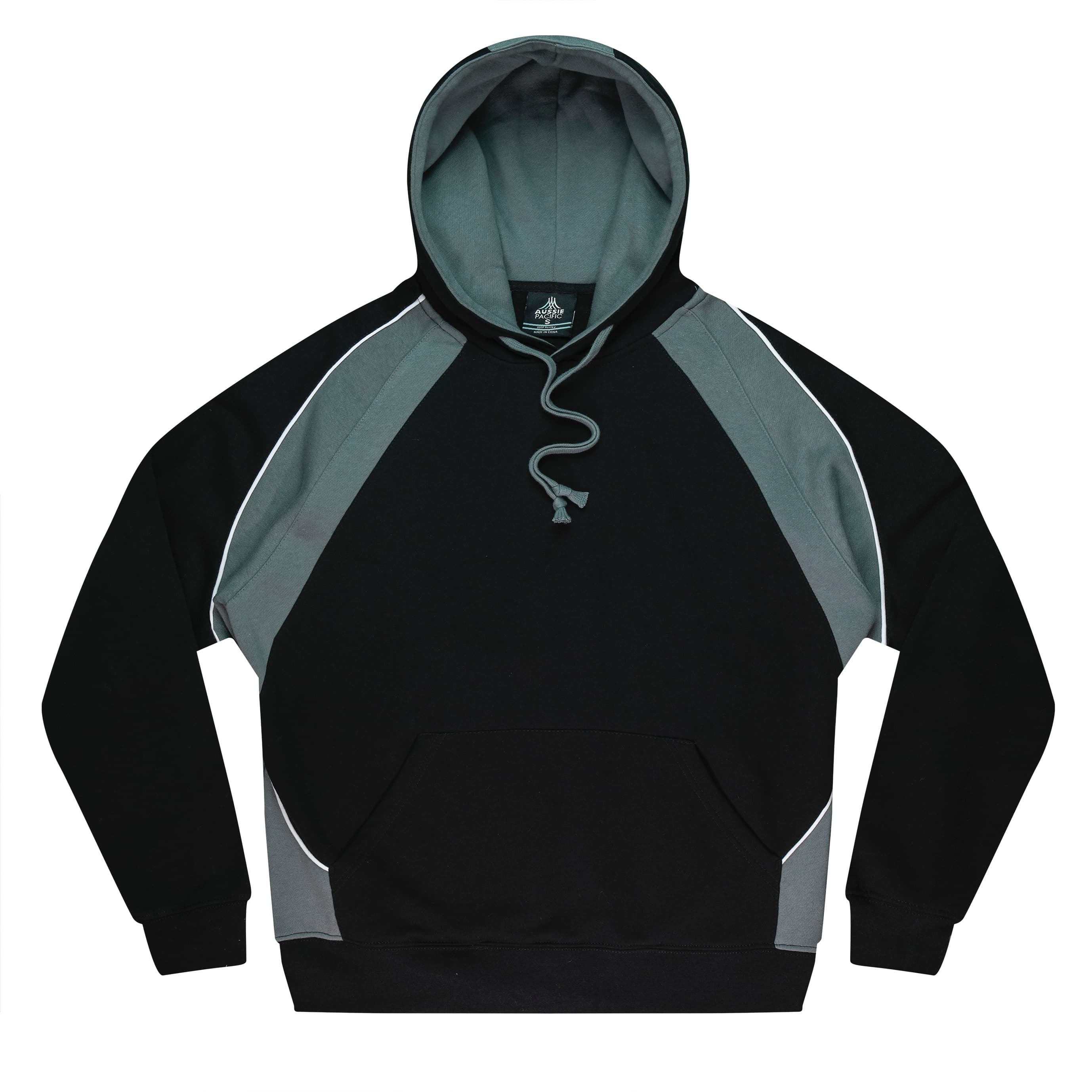 HUXLEY MENS HOODIES - 1509 — BLACK/ASHE/WHITE