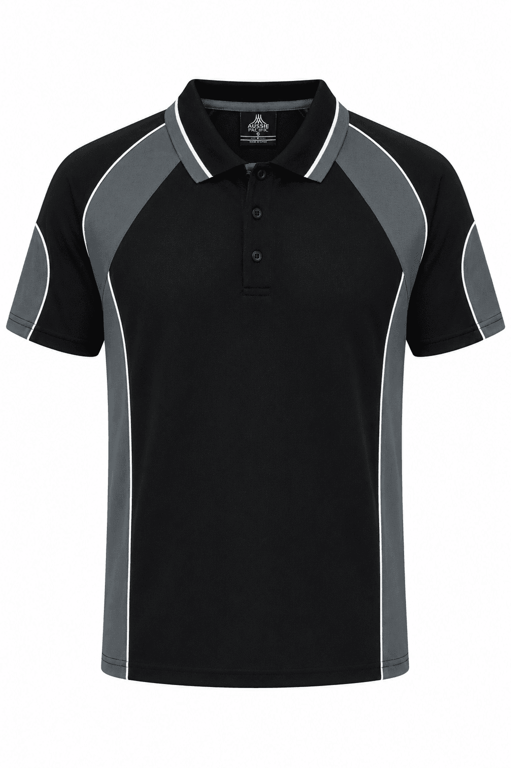 MURRAY MENS POLOS - 1300 — BLACK/ASHE