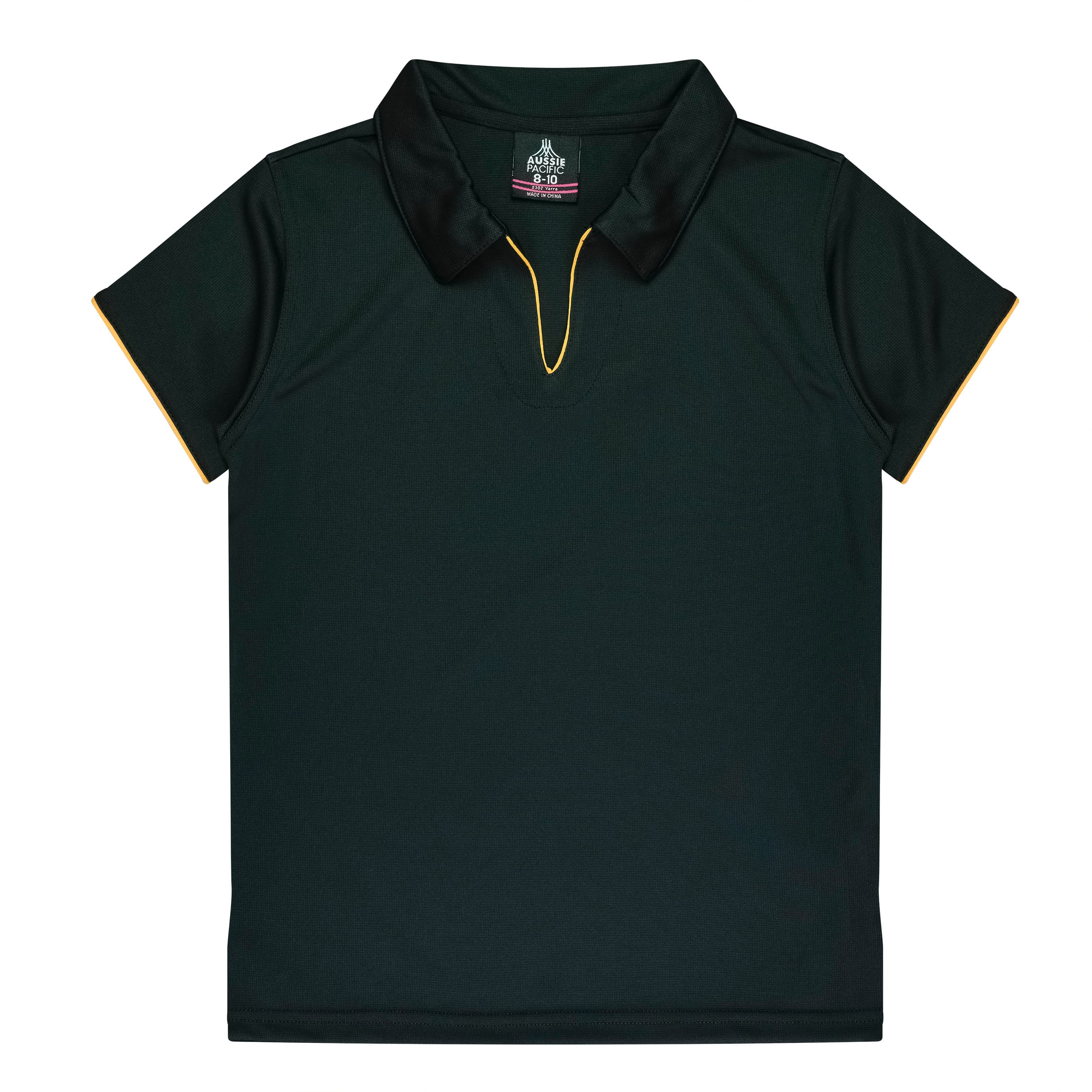 YARRA LADY POLOS - 2302 — BLACK/GOLD