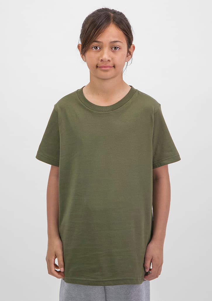 Basis Kids Short Sleeve Tee — Army