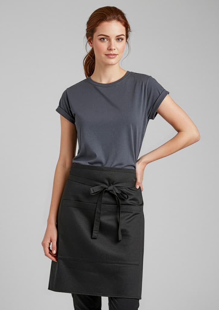 Short Waisted Apron — Black