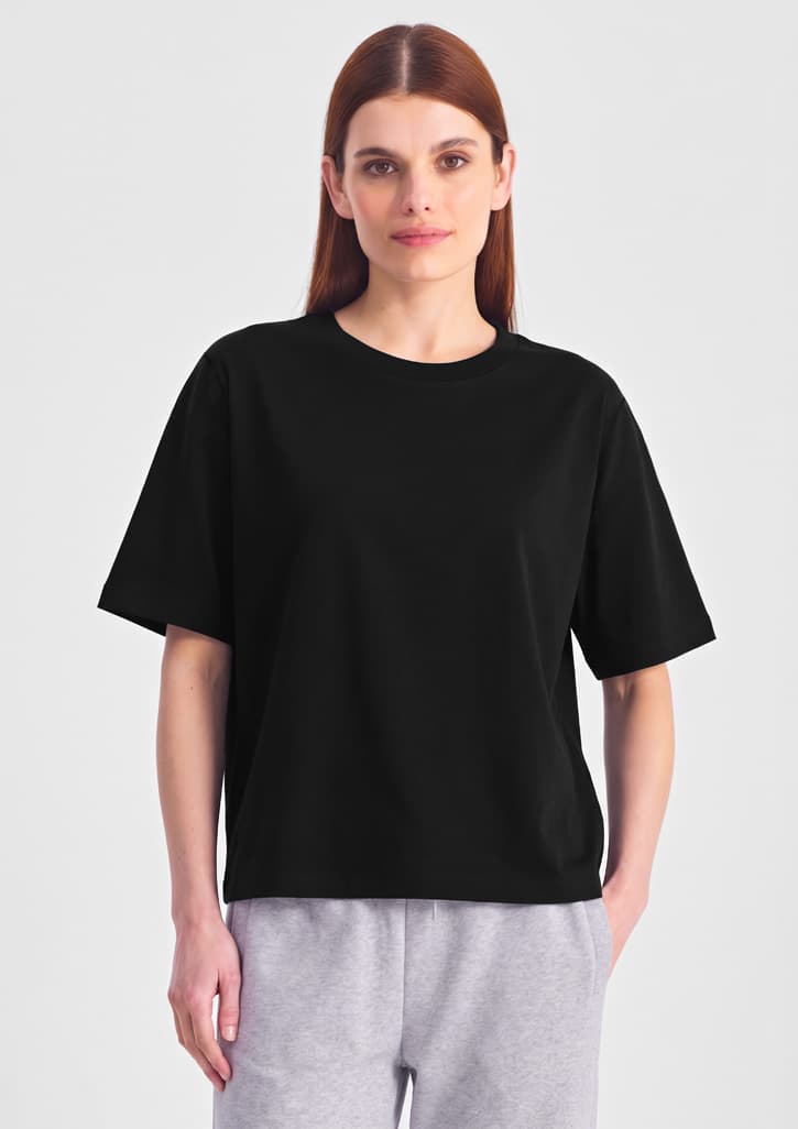 Everyday Womens Box Tee — Black