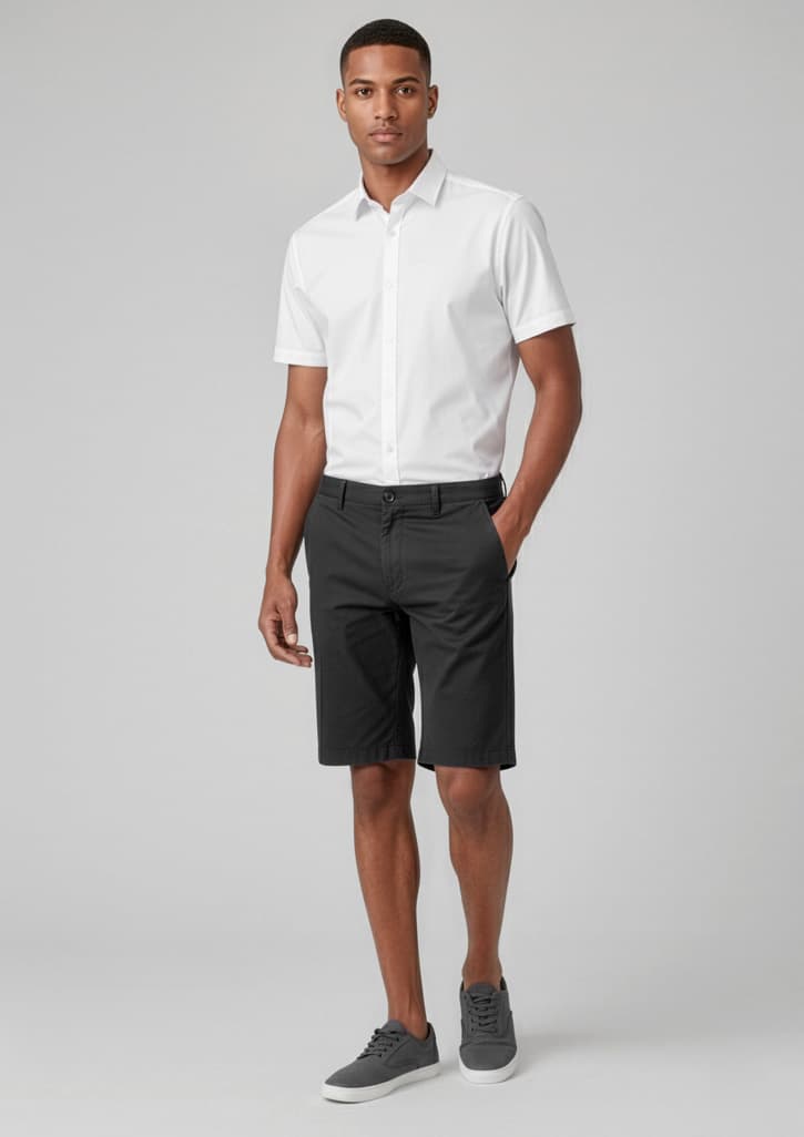 Comfort Waist Mens Cargo Short — Black