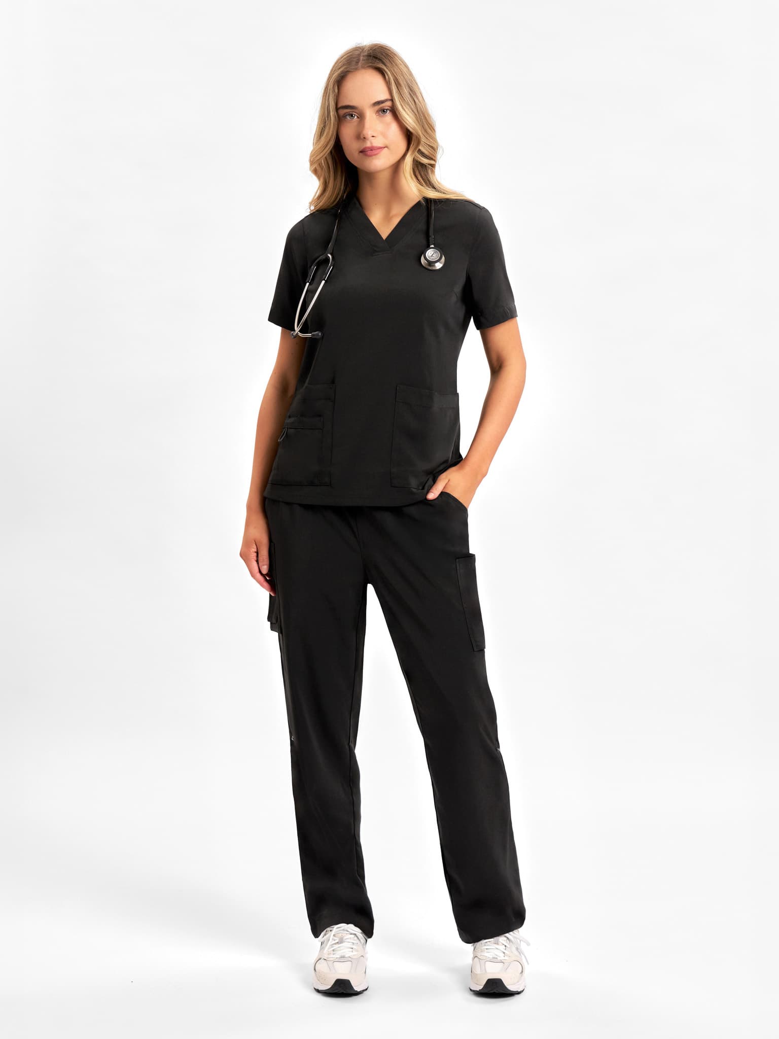 Avery Womens Straight Leg Scrub Pant — Black