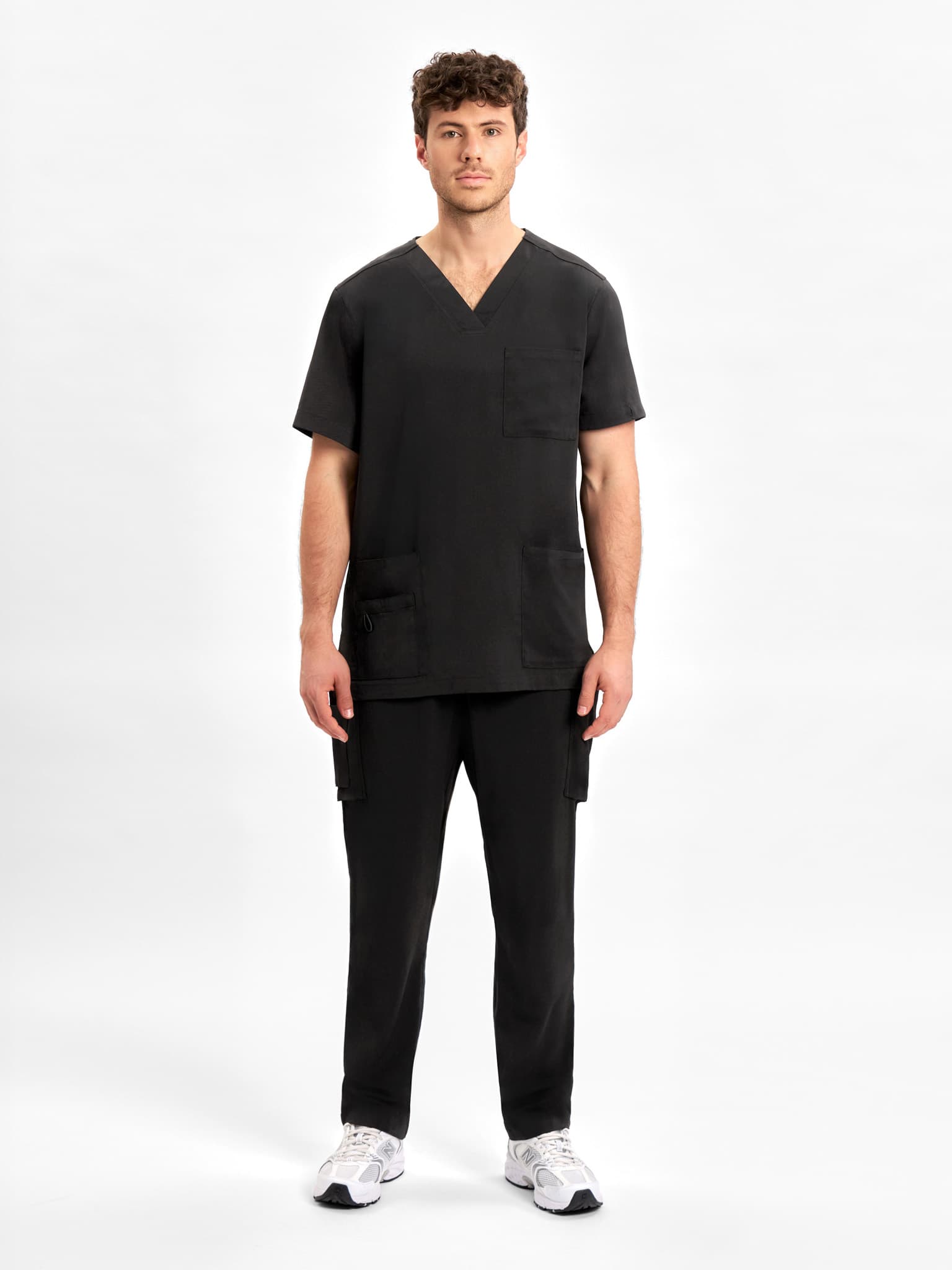 Avery Mens Straight Leg Scrub Pant — Black