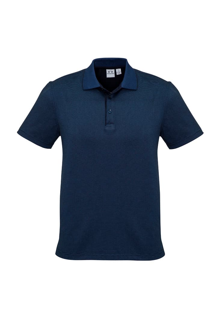 Shadow Mens Short Sleeve Polo — Carbon Blue