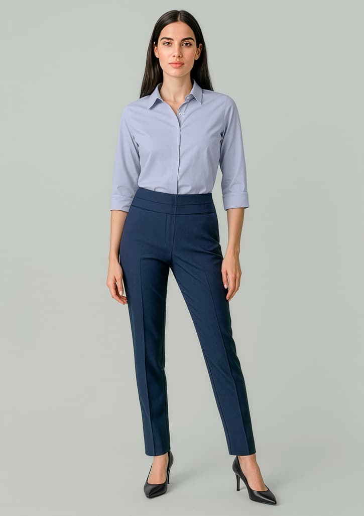 Renew Womens Mid-Waist Slim Leg Pant — Navy Dusk