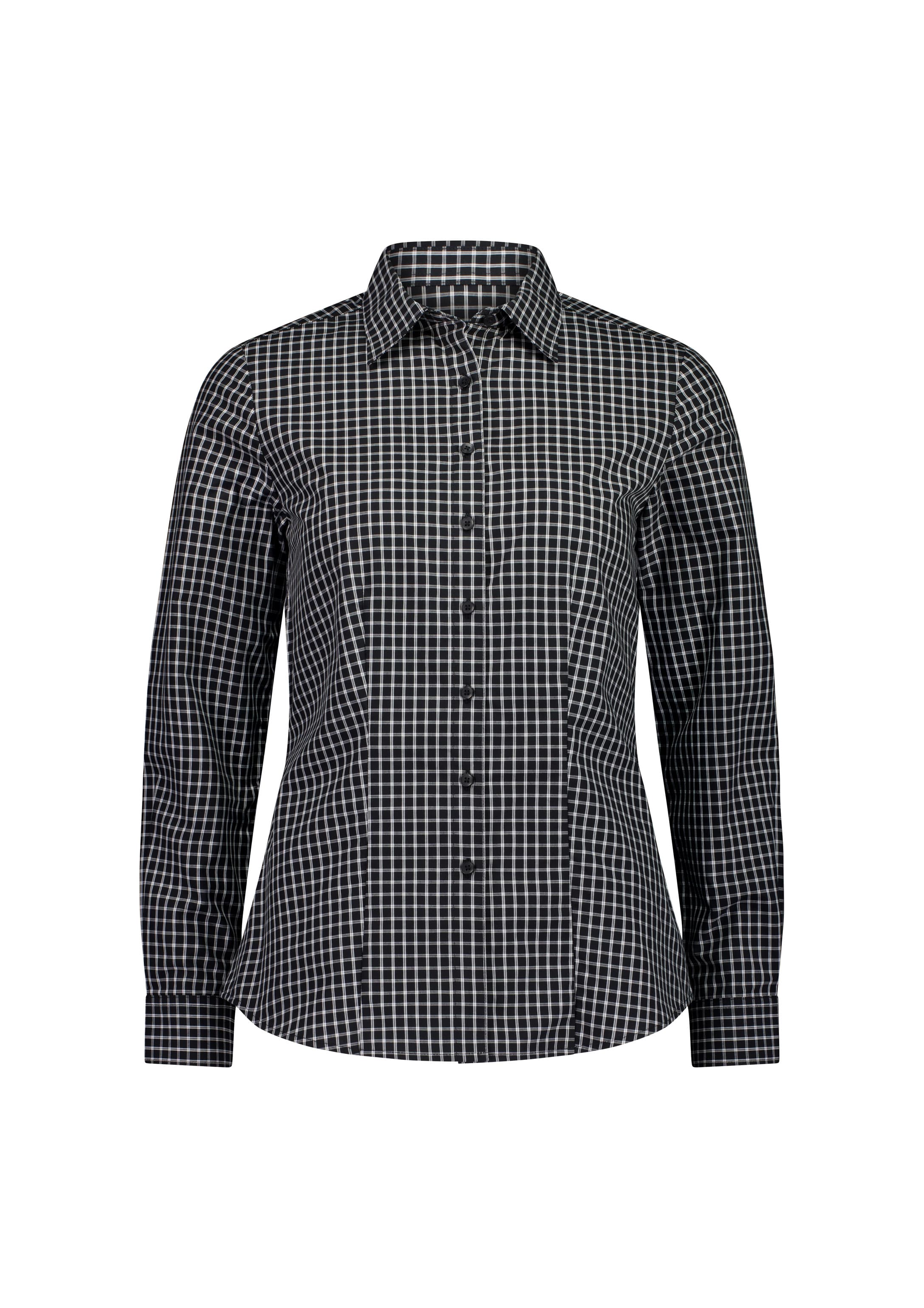 Noah Womens Long Sleeve Shirt — Black/White