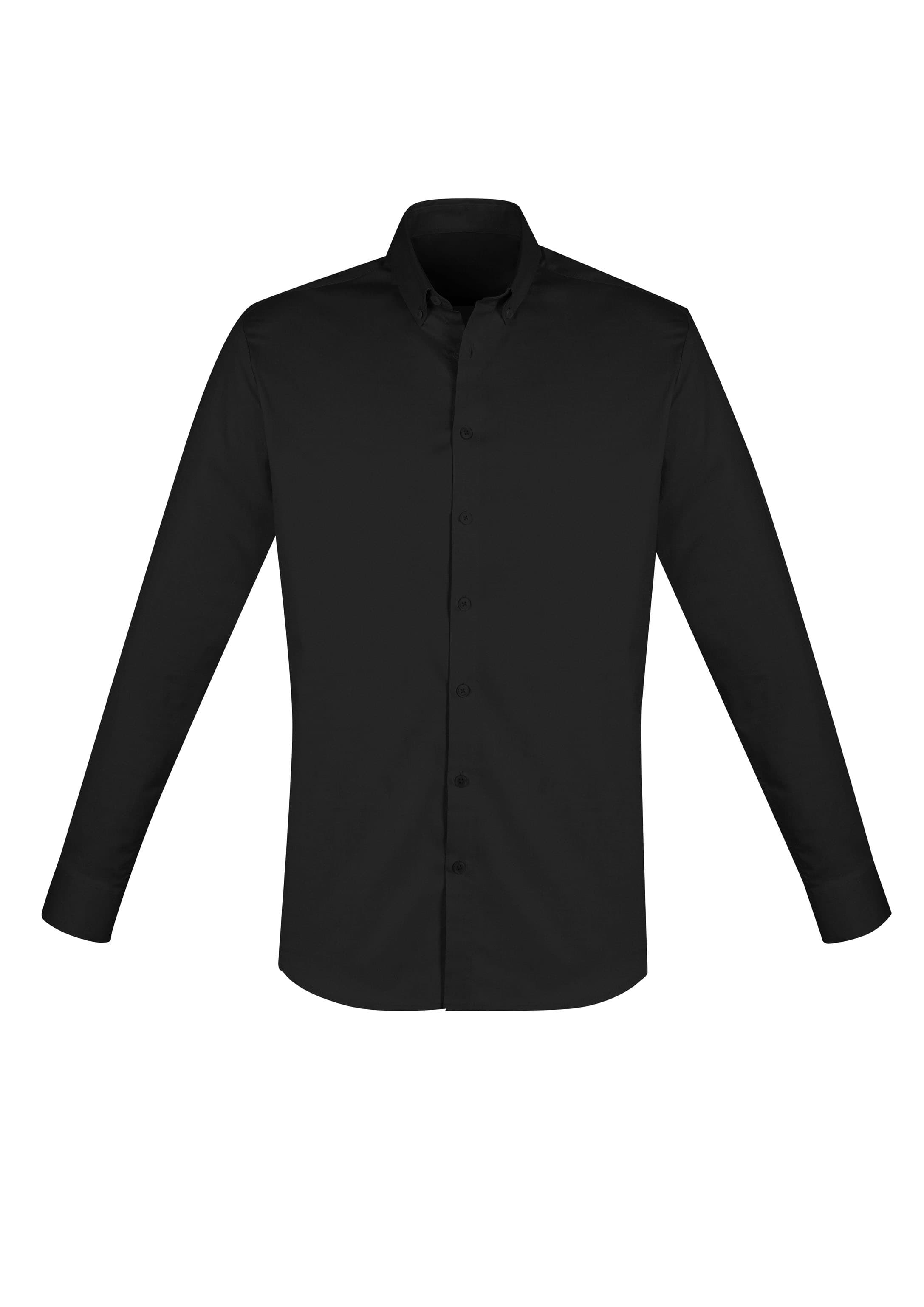 Camden Mens Long Sleeve Shirt — Black