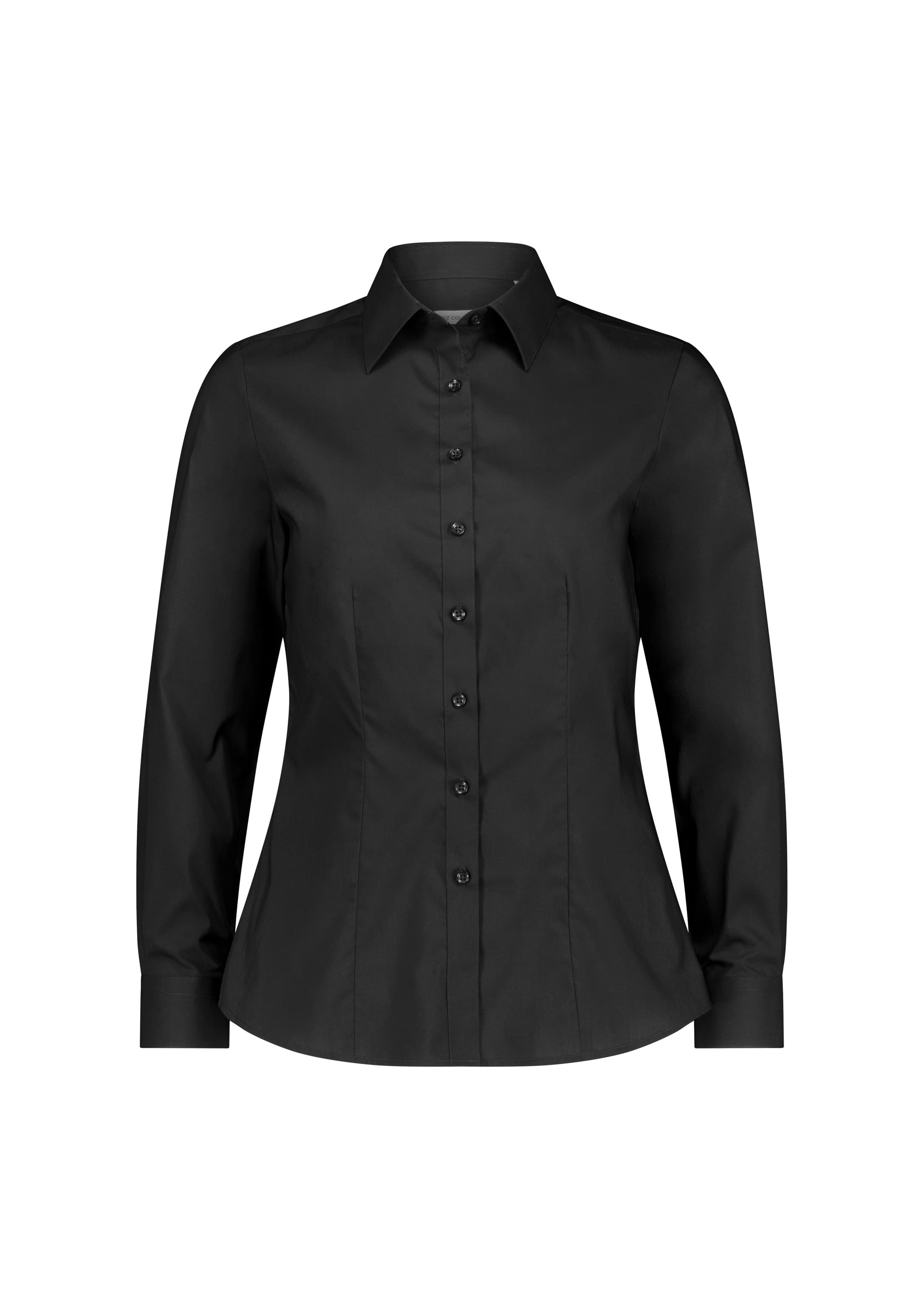 Fitzroy Womens Long Sleeve Shirt — Black