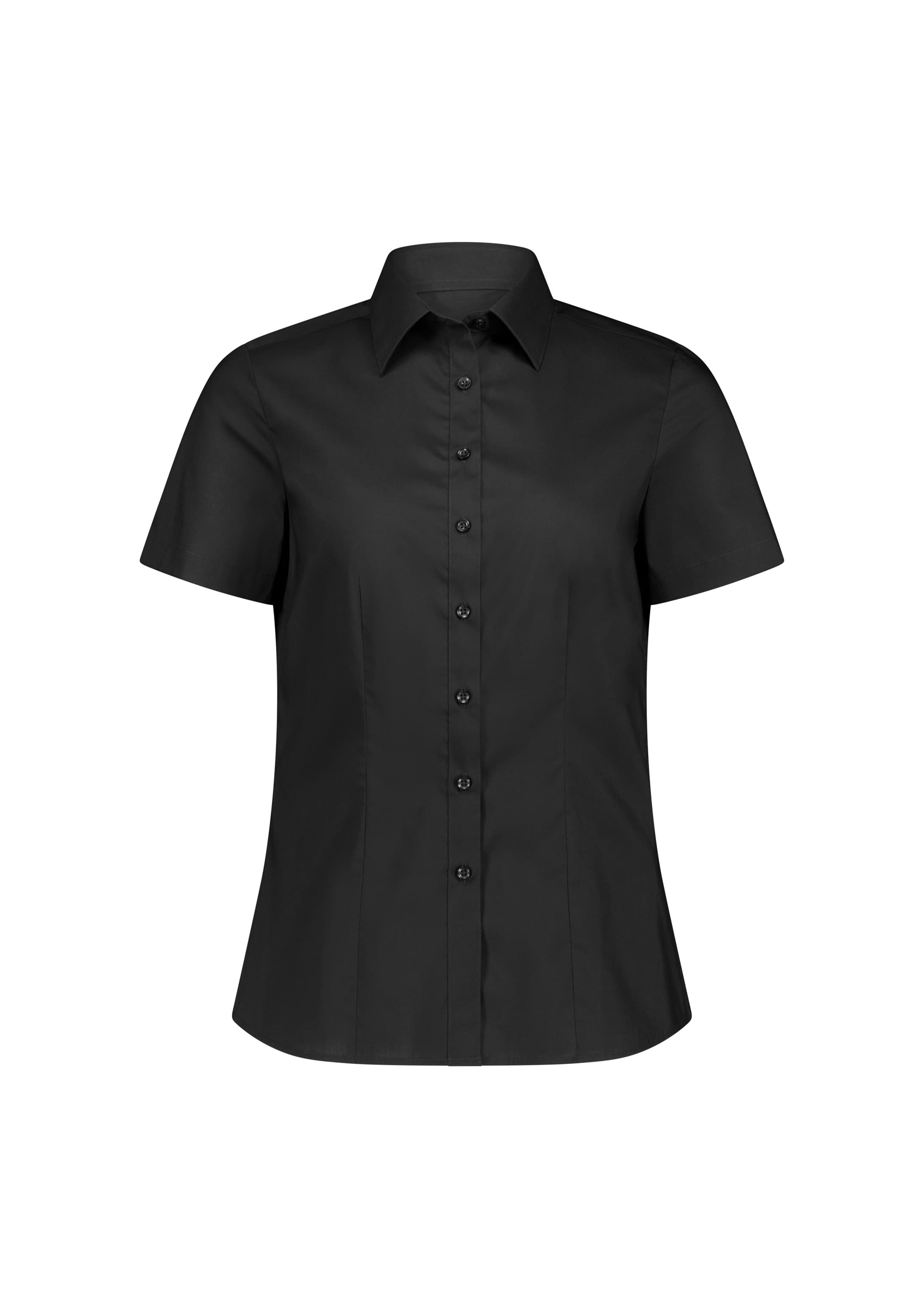 Fitzroy Womens Short Sleeve Shirt — Black