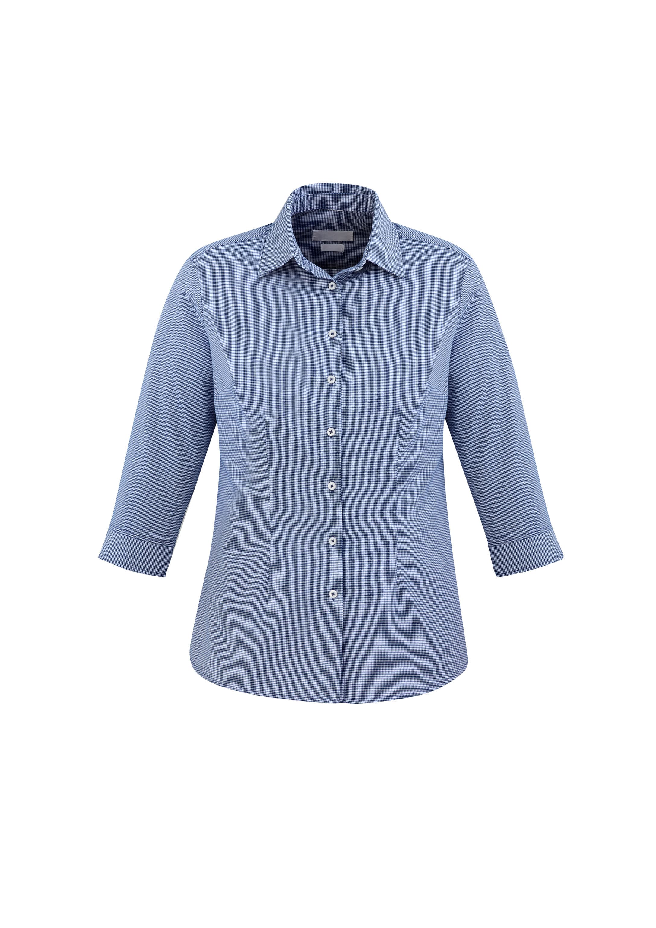 Jagger Womens 3/4 Sleeve Shirt — French Blue