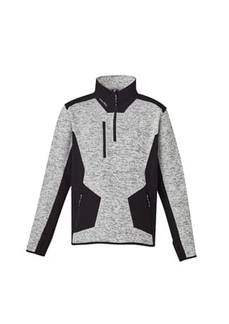 Unisex Streetworx Reinforced Knit 1/2 Zip Pullover — Grey