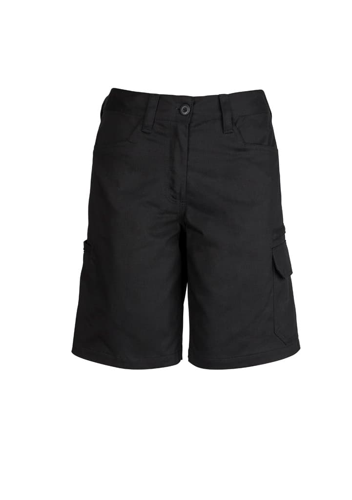 Womens Plain Utility Short — Black