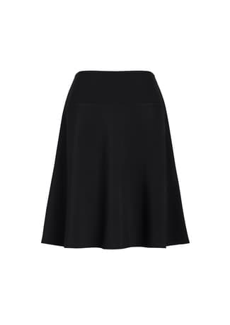 Siena Womens Bandless Flared Skirt — Black