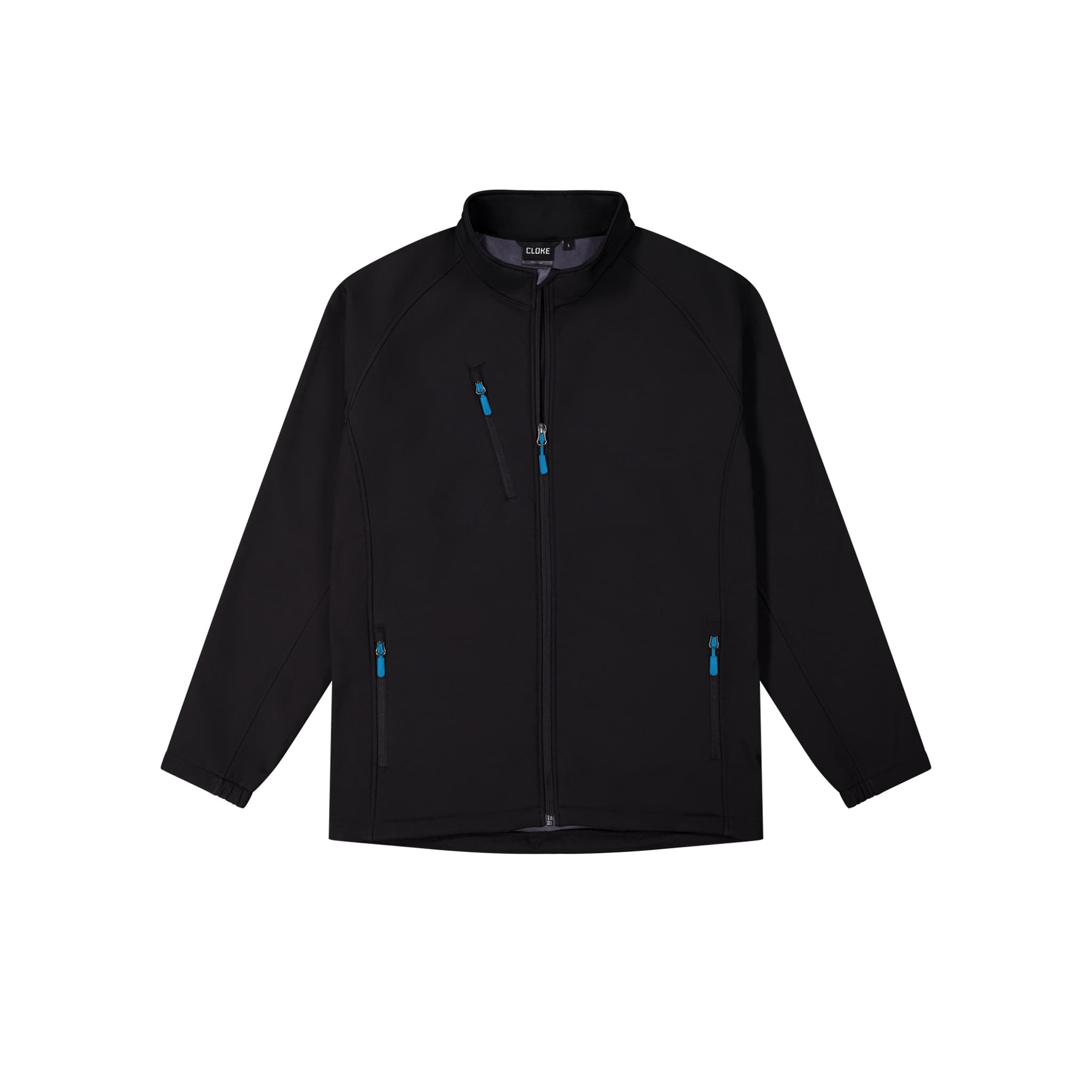 Mens PRO2 - Contrast Zip pulls — Black/Aqua