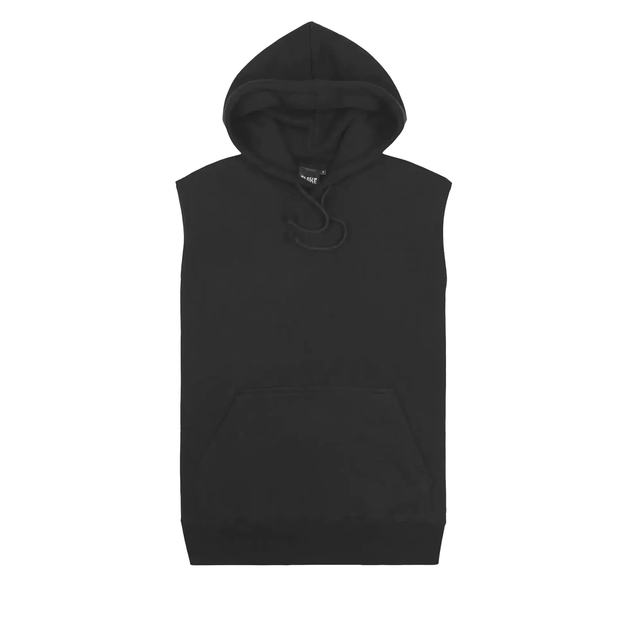 Sleeveless Pullover Hoodie — Black