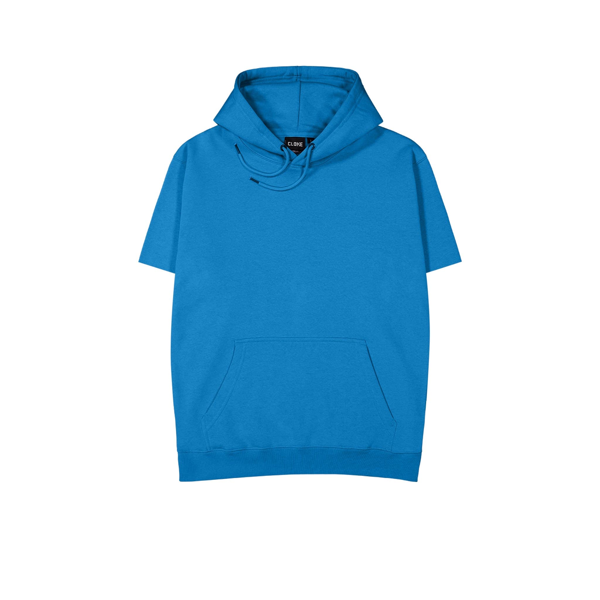 Short-Sleeved Origin Hoodie — Aqua