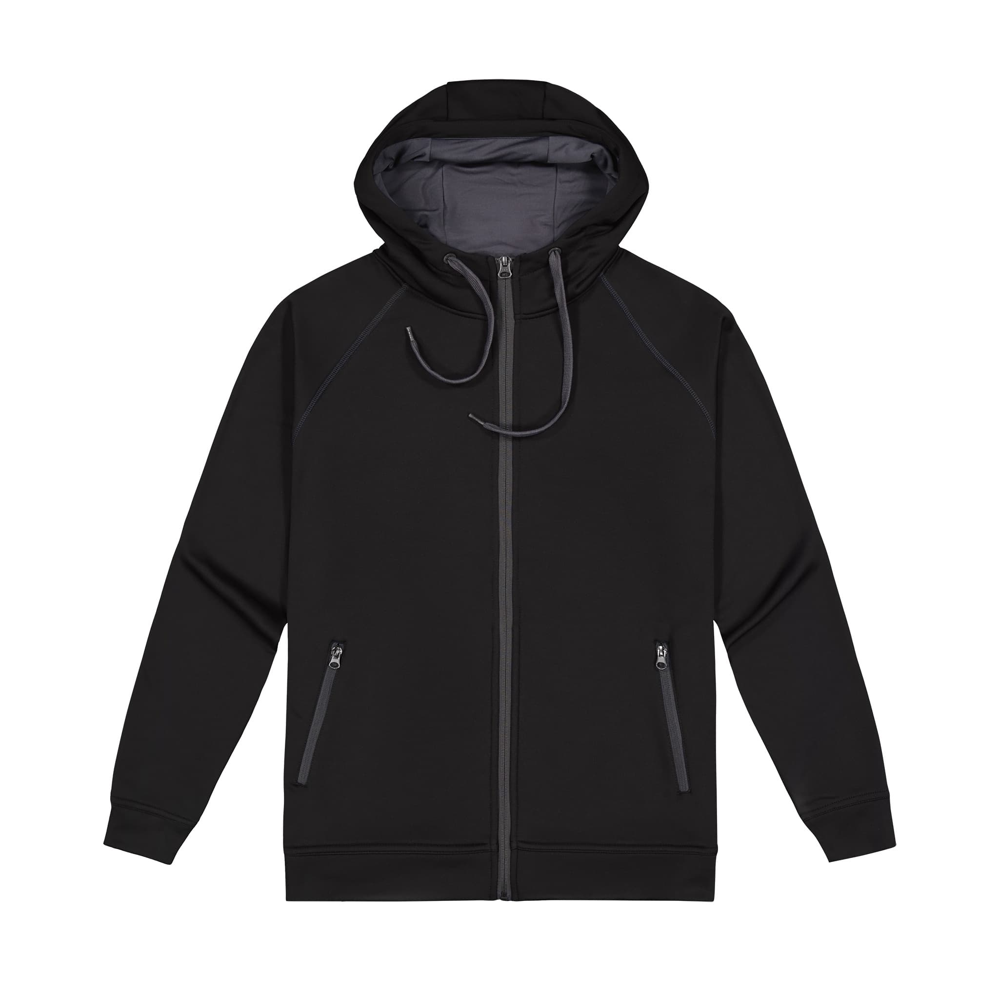 XT Performance Zip Hoodie — Black/Grey
