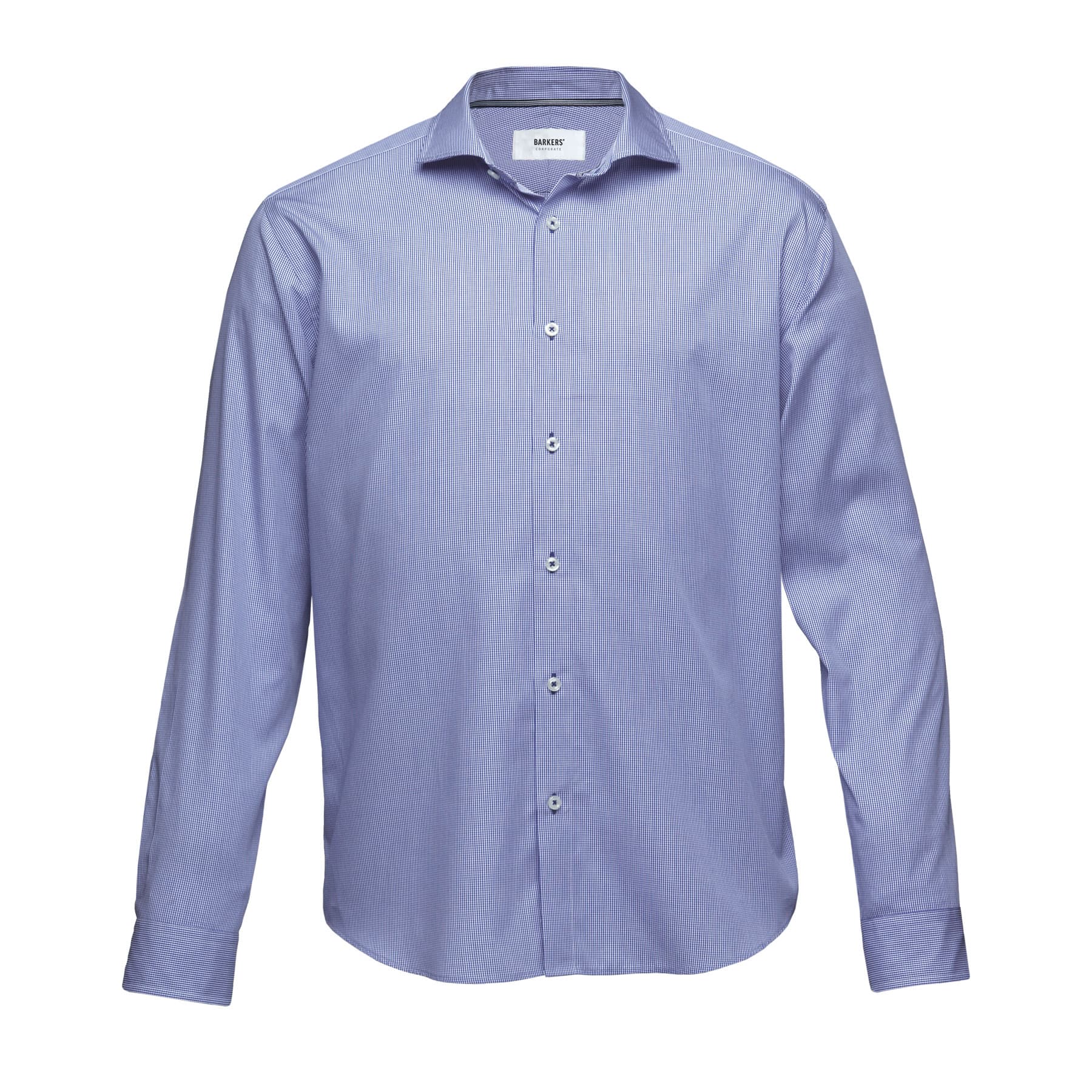Barkers Corporate Fremont Check Shirt – Mens — Navy/White