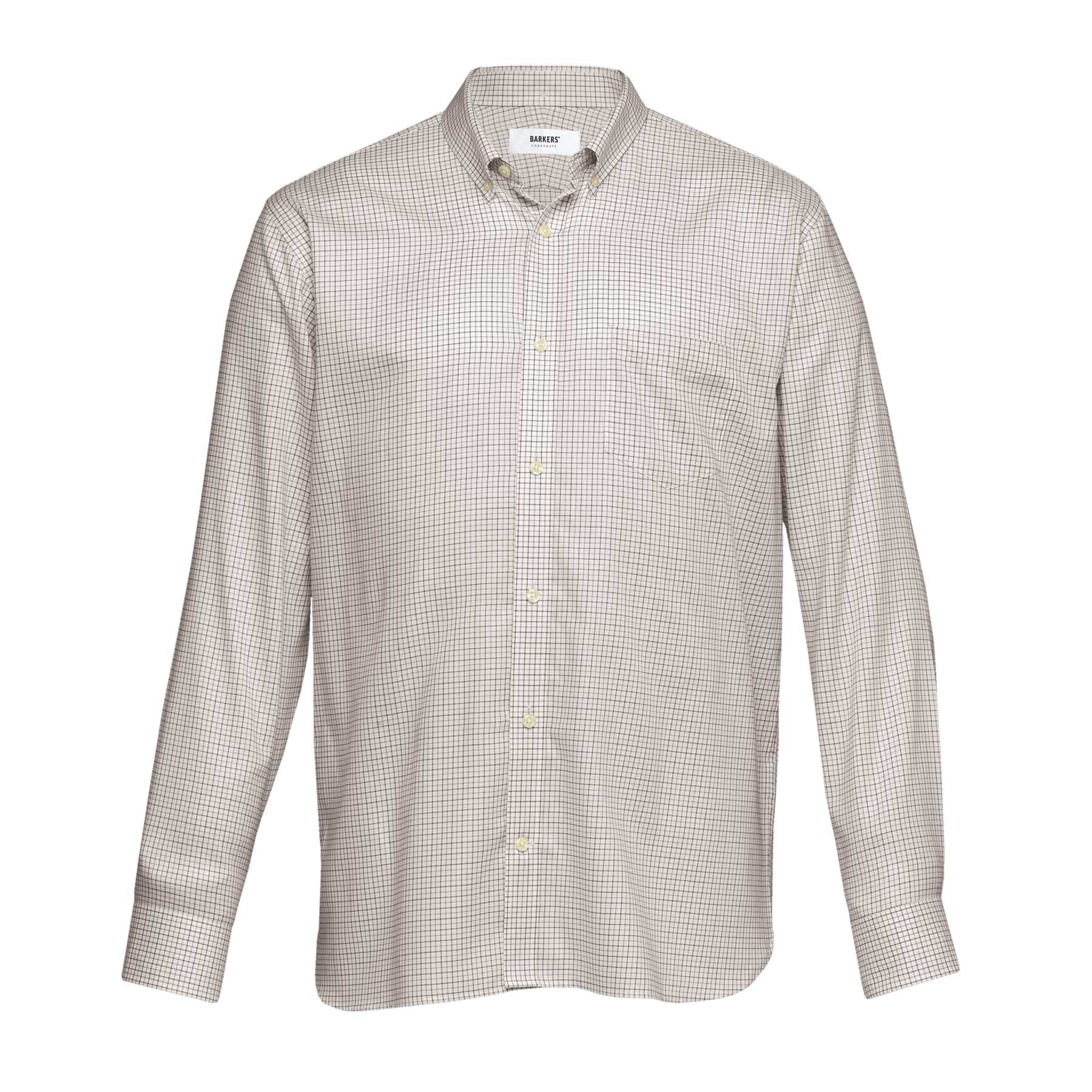 Barkers Corporate Outland Check Shirt – Mens — Tan/Black/Ivory