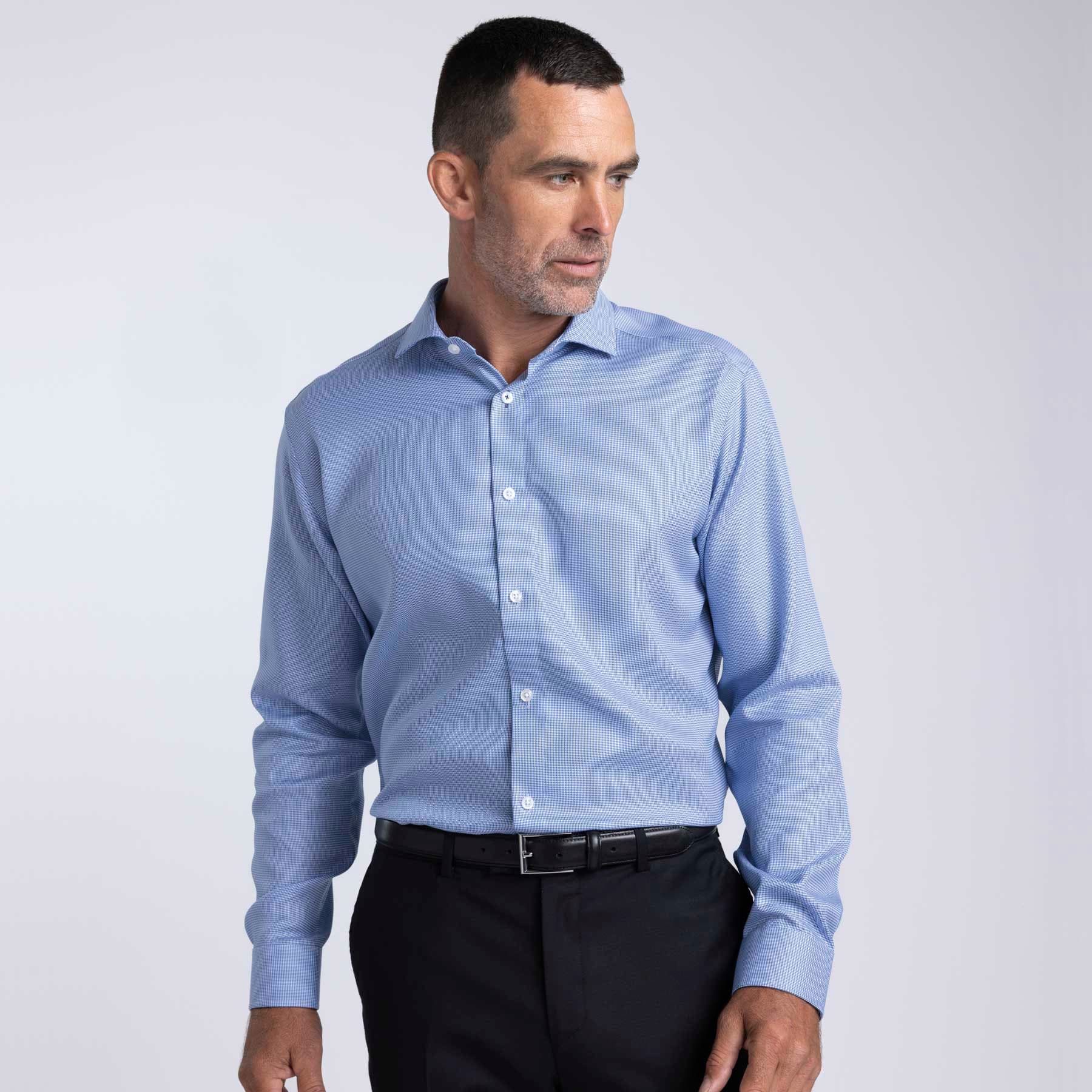 Barkers Corporate Quadrant Shirt – Mens — Cobalt Blue