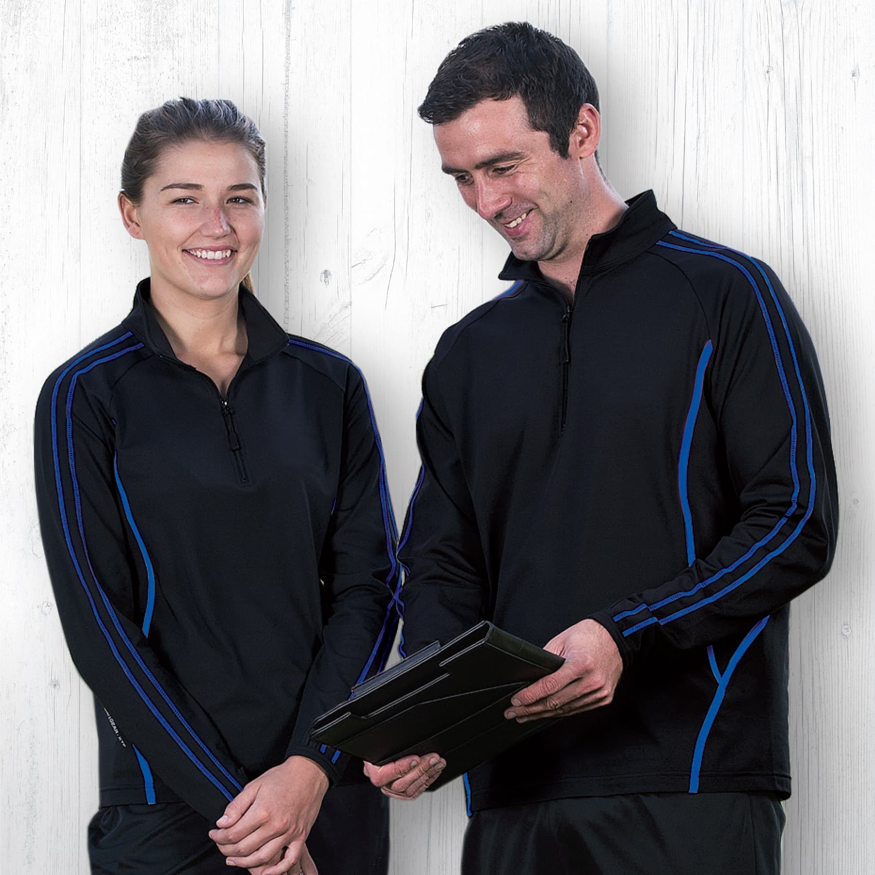 Dri Gear Reflex Zip Pullover — Black/Royal