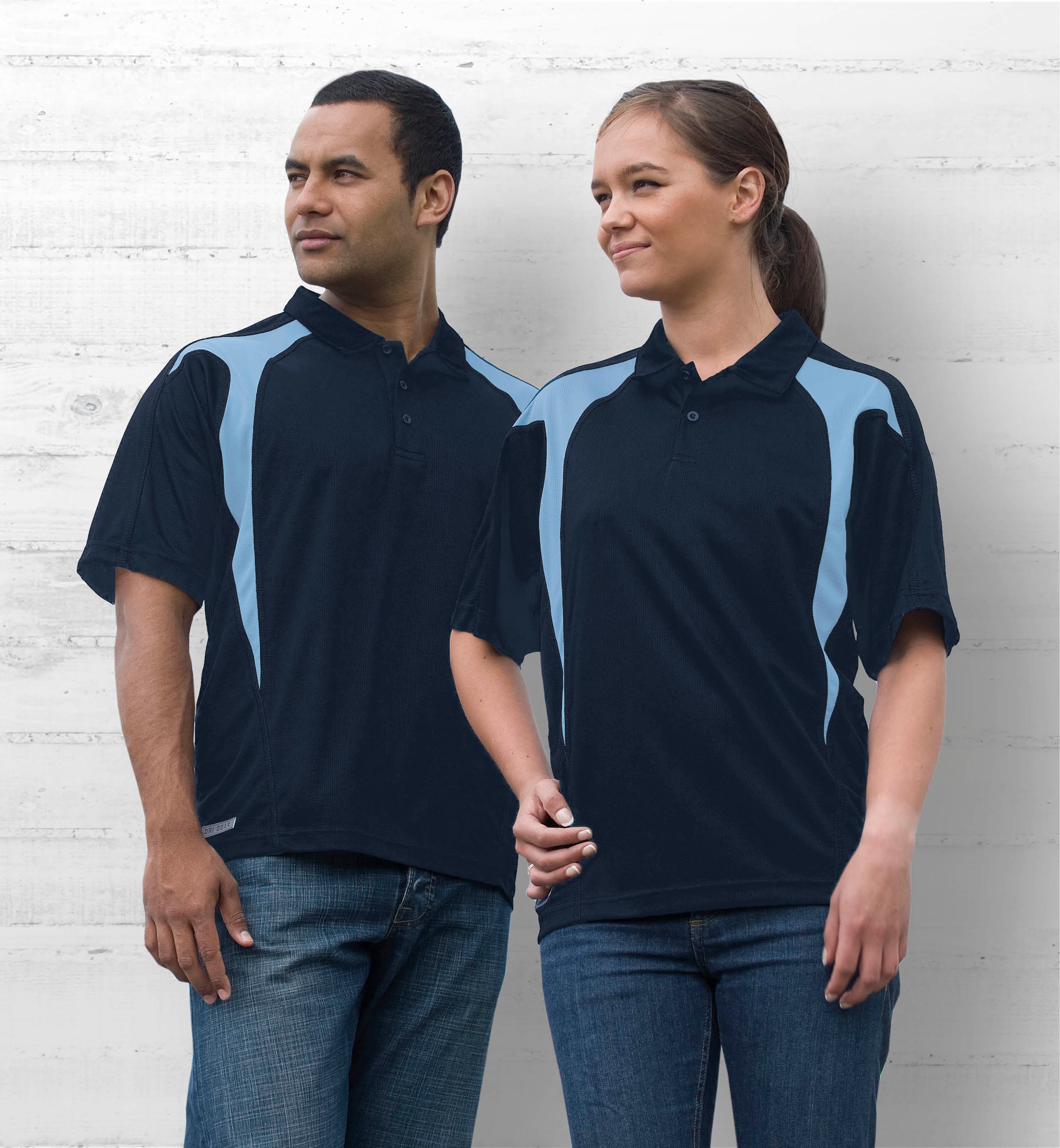 Dri Gear Spliced Zenith Polo — Black/Charcoal