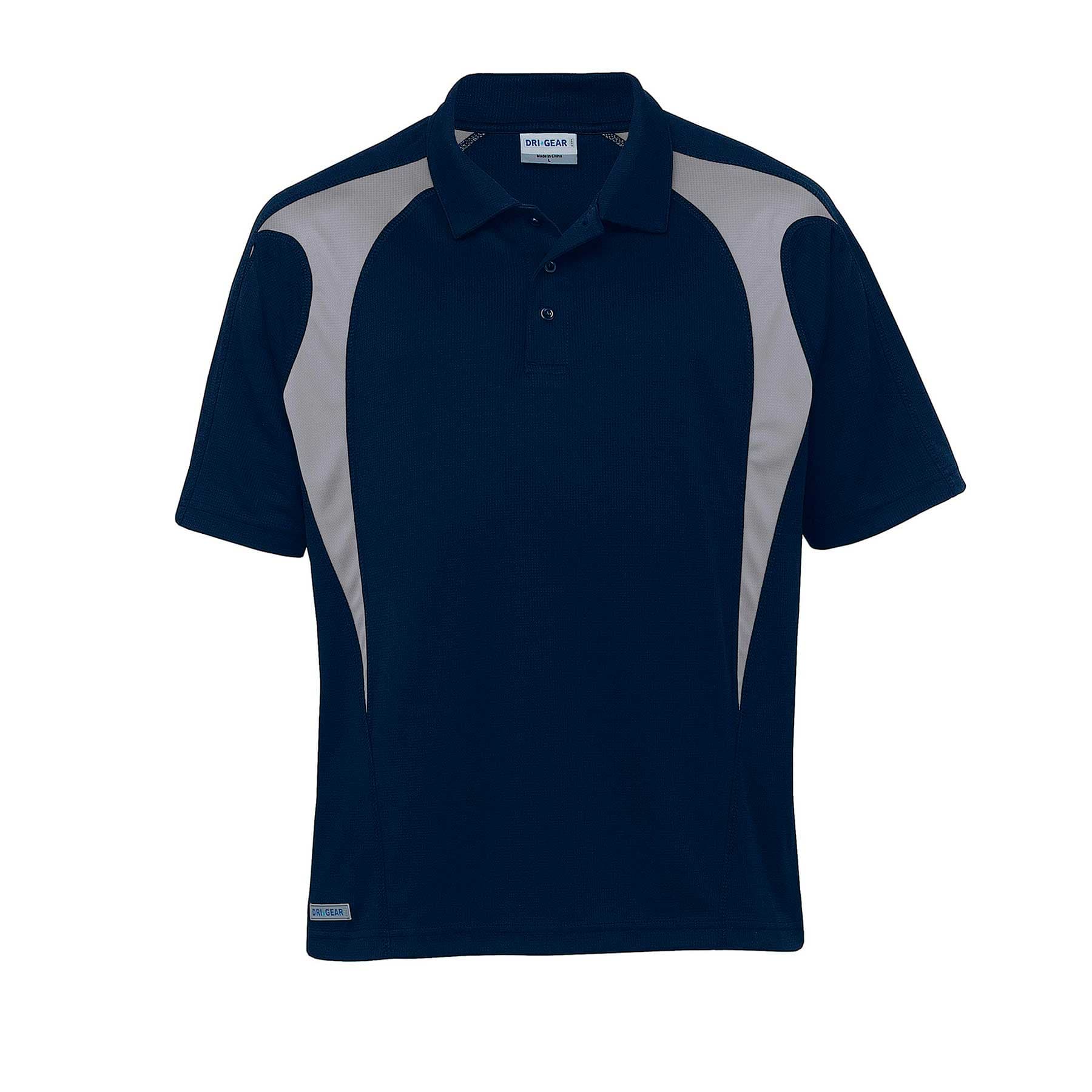 Dri Gear Spliced Zenith Impact Polo — Black/Pumpkin