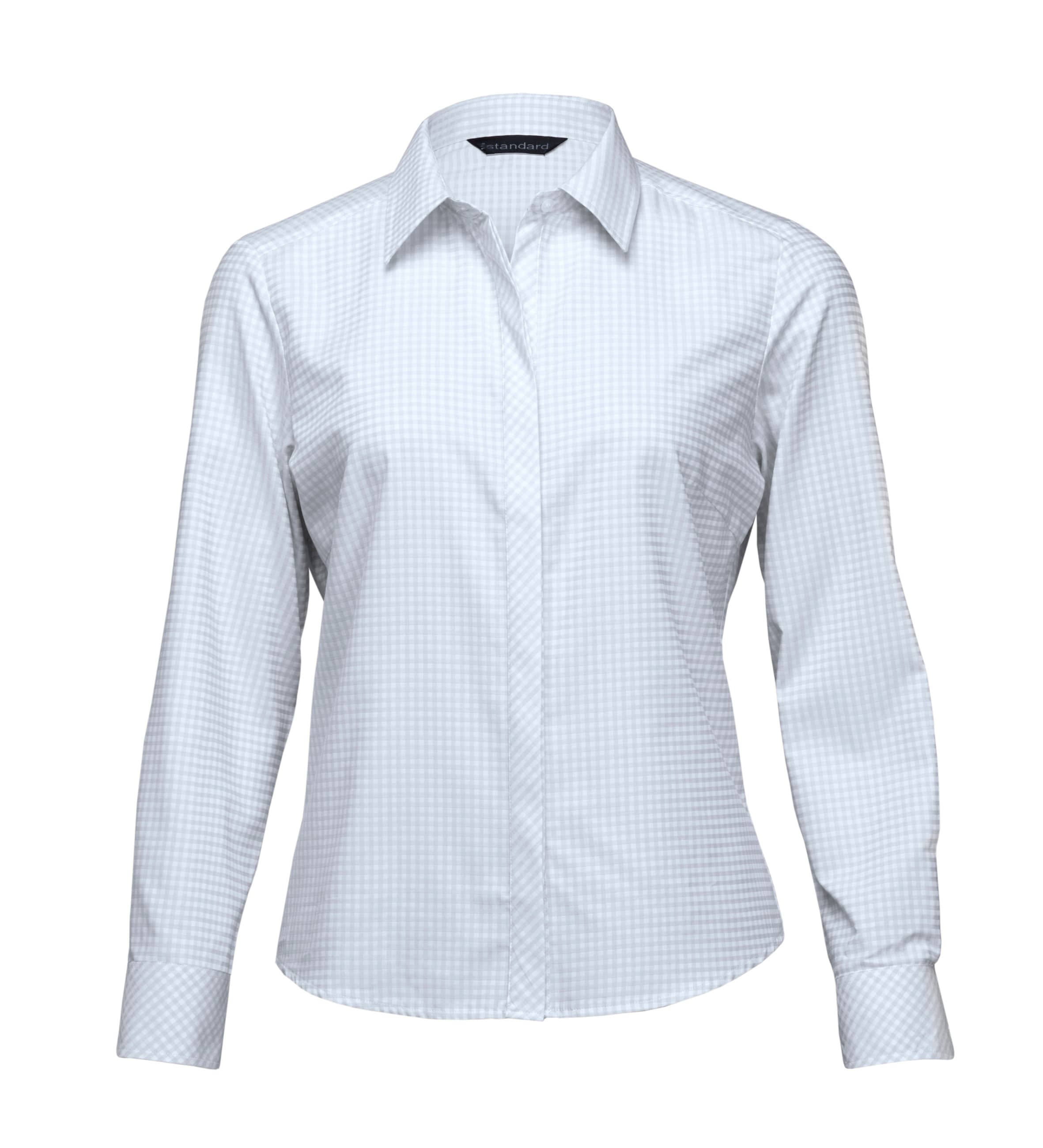The Carnaby Shirt - Womens — Silver/White
