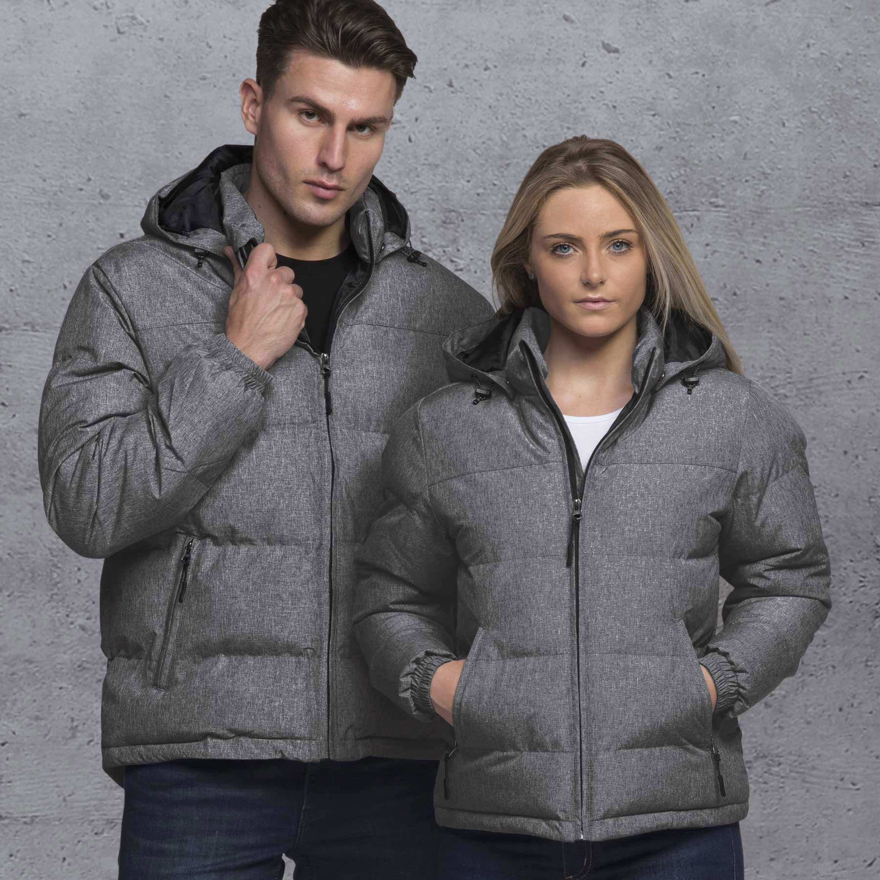 smpli Invert Puffa Jacket — Grey Melange
