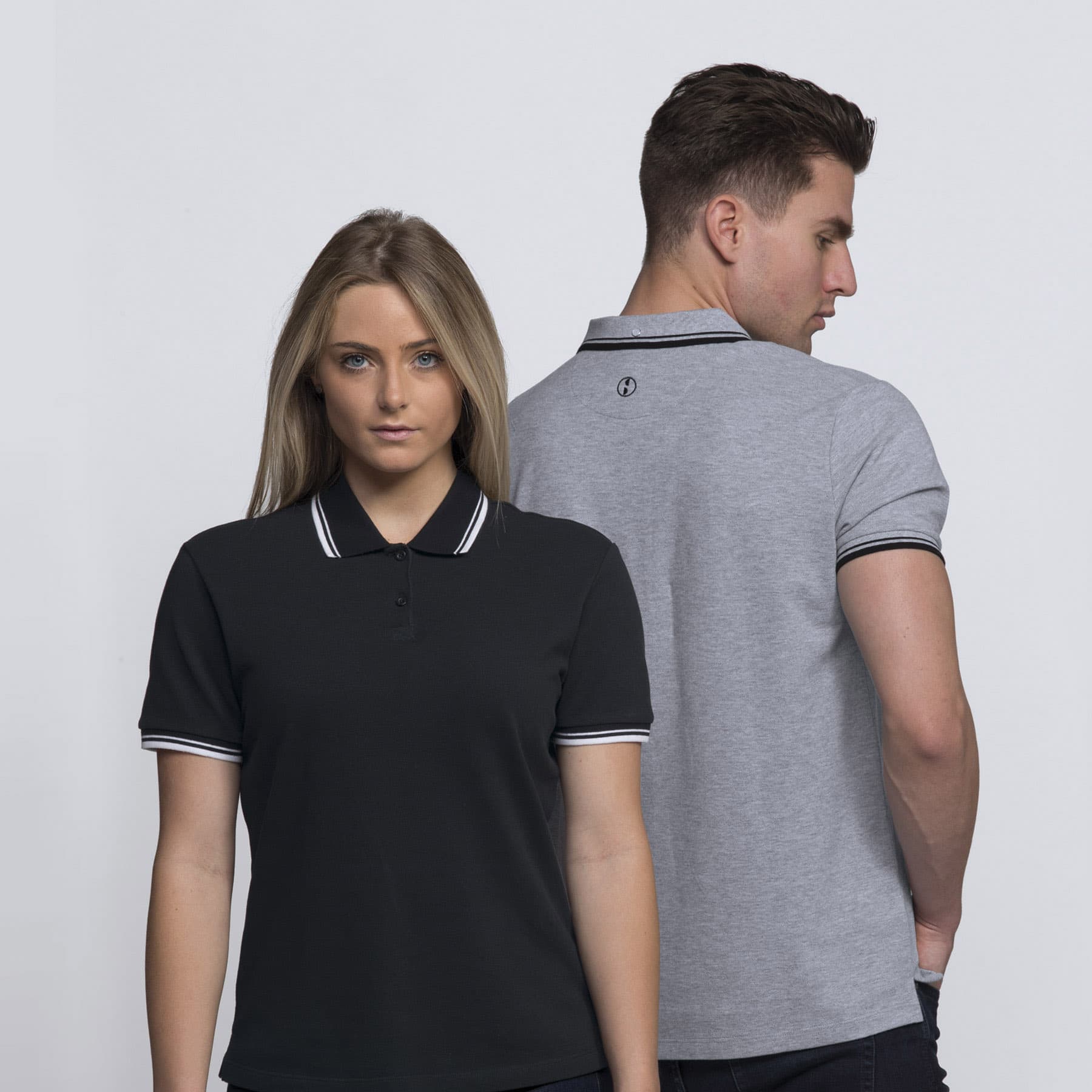 smpli Mens Stanton Polo — Black/White