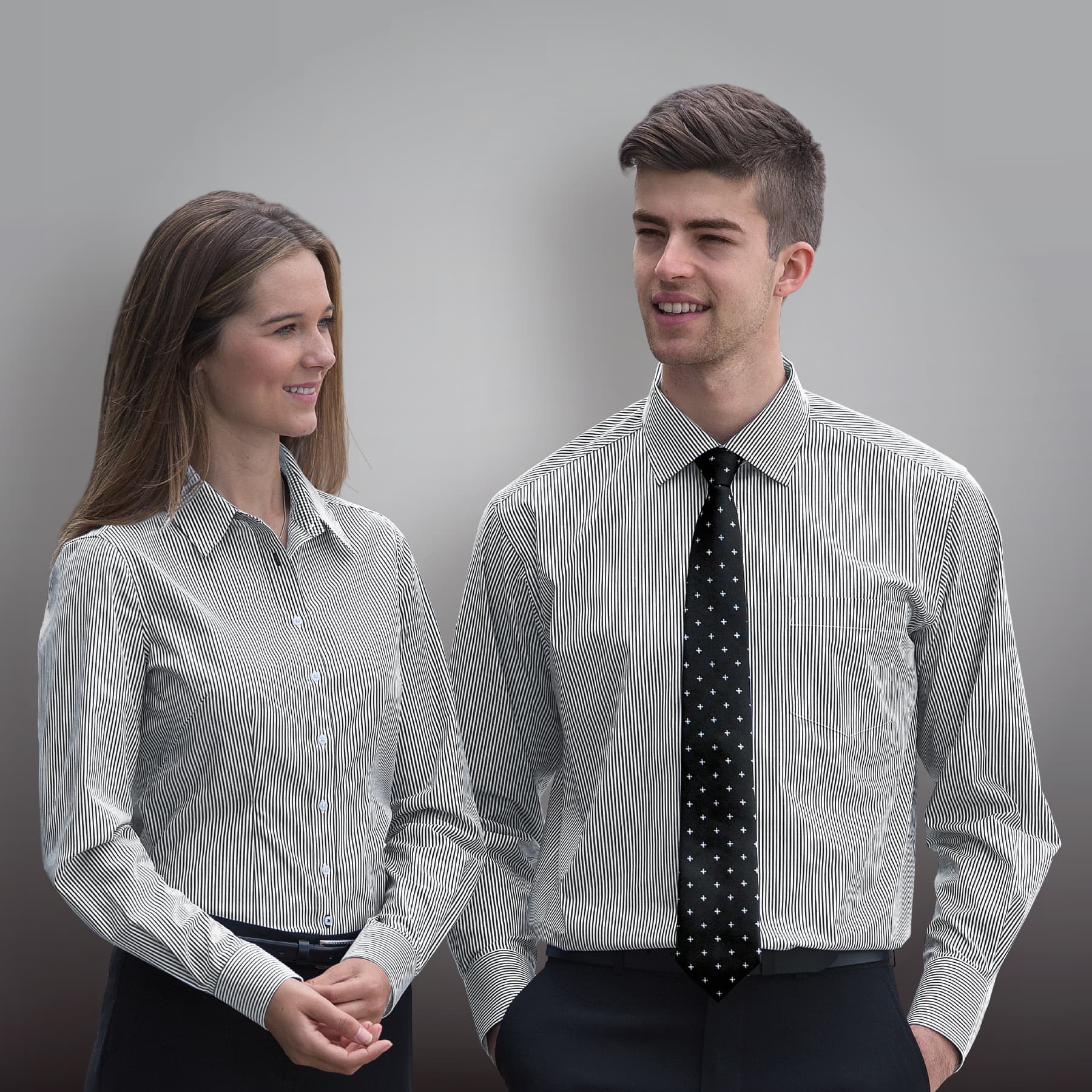 The Wynyard Stripe Shirt - Mens — Black/White