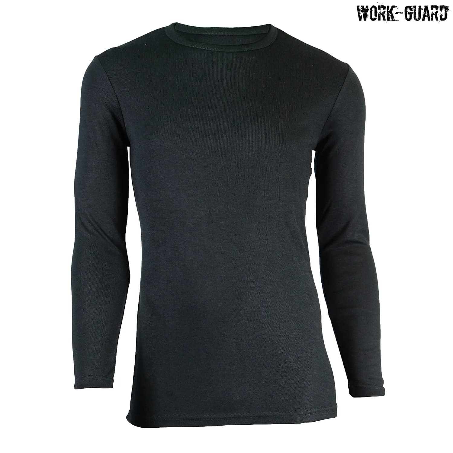 R454X Work-Guard Adult Longsleeve Round Neck Thermal — Black