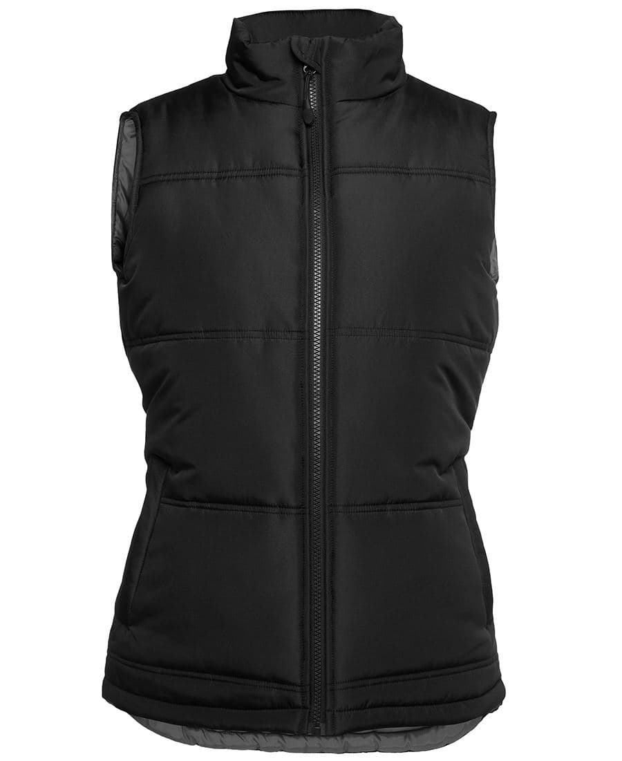 JB's LADIES ADV PUFFER VEST — Black/Grey