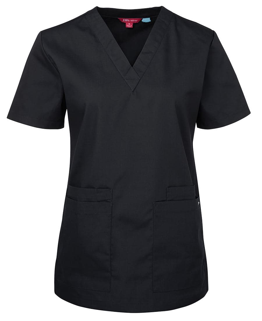JB's LADIES SCRUBS TOP — Black