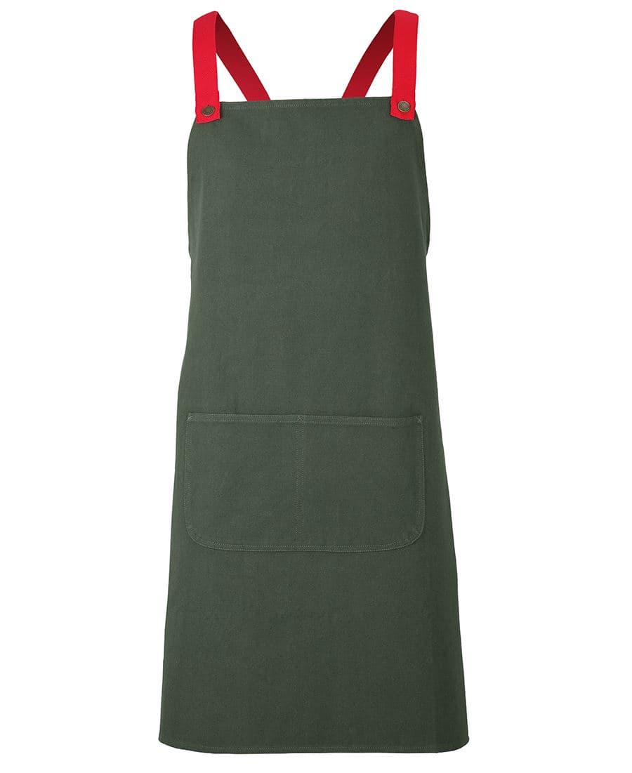 JB's CROSS BACK CANVAS APRON (WITHOUT STRAP) — Army
