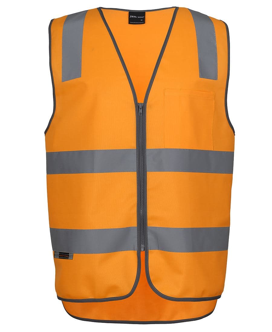 JB's AUST. RAIL (D+N) ZIP SAFETY VEST — Orange