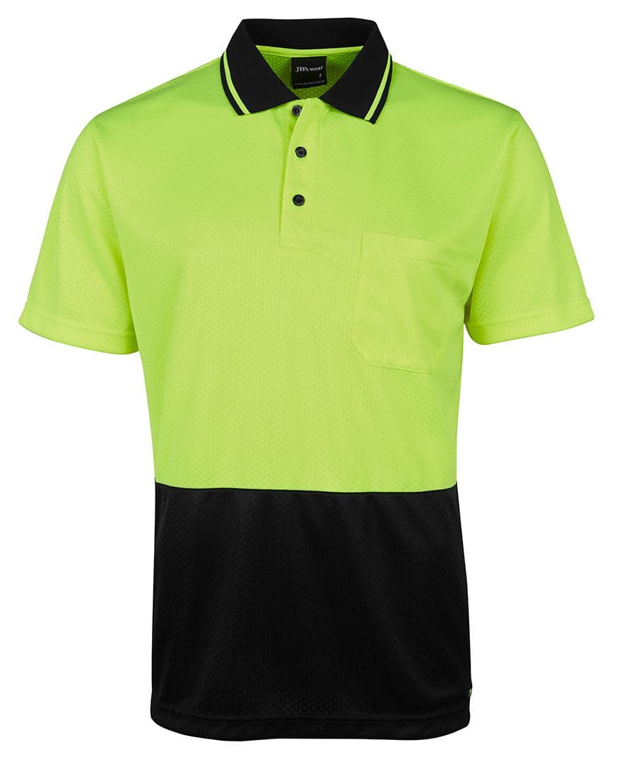 JB's HV 4602.1 JACQUARD NON CUFF POLO — Lime/Black