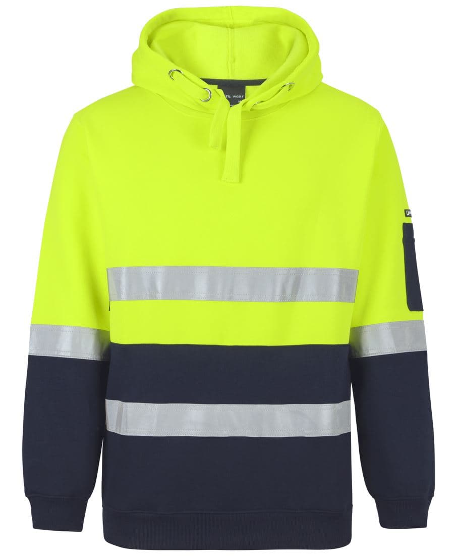 JB's HV (D+N) PULL OVER HOODIE — Lime/Navy