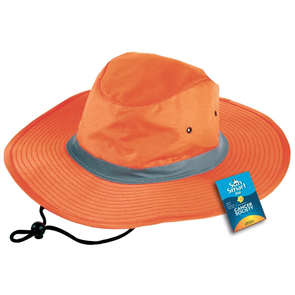Hi Vis Reflector Safety Hat — Orange