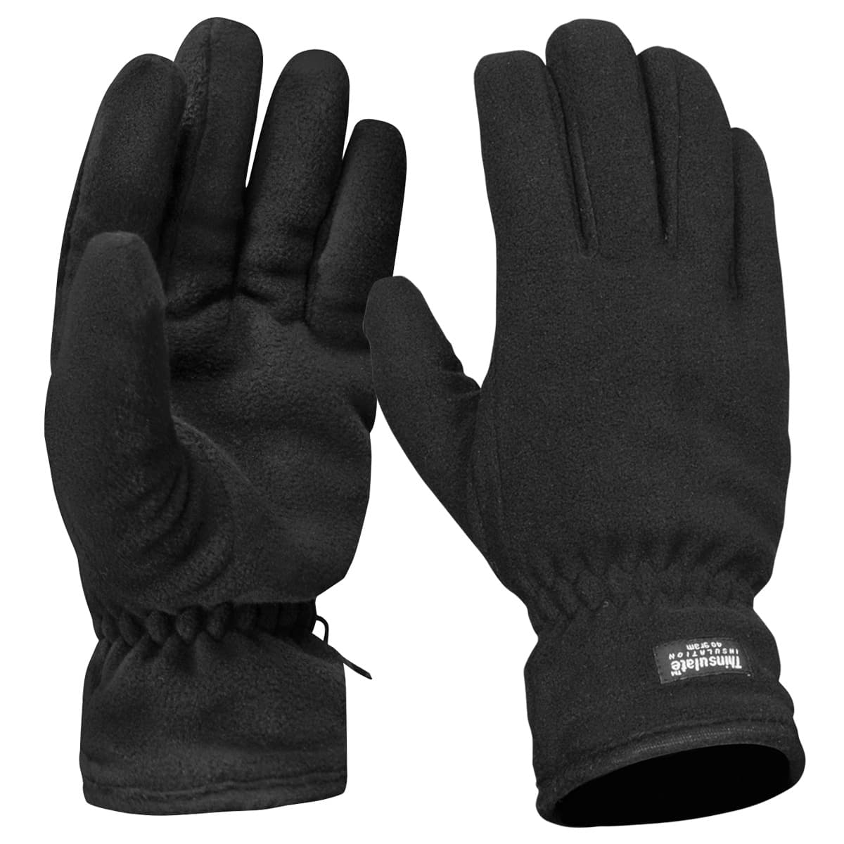 HELIX FLEECE GLOVES — Black