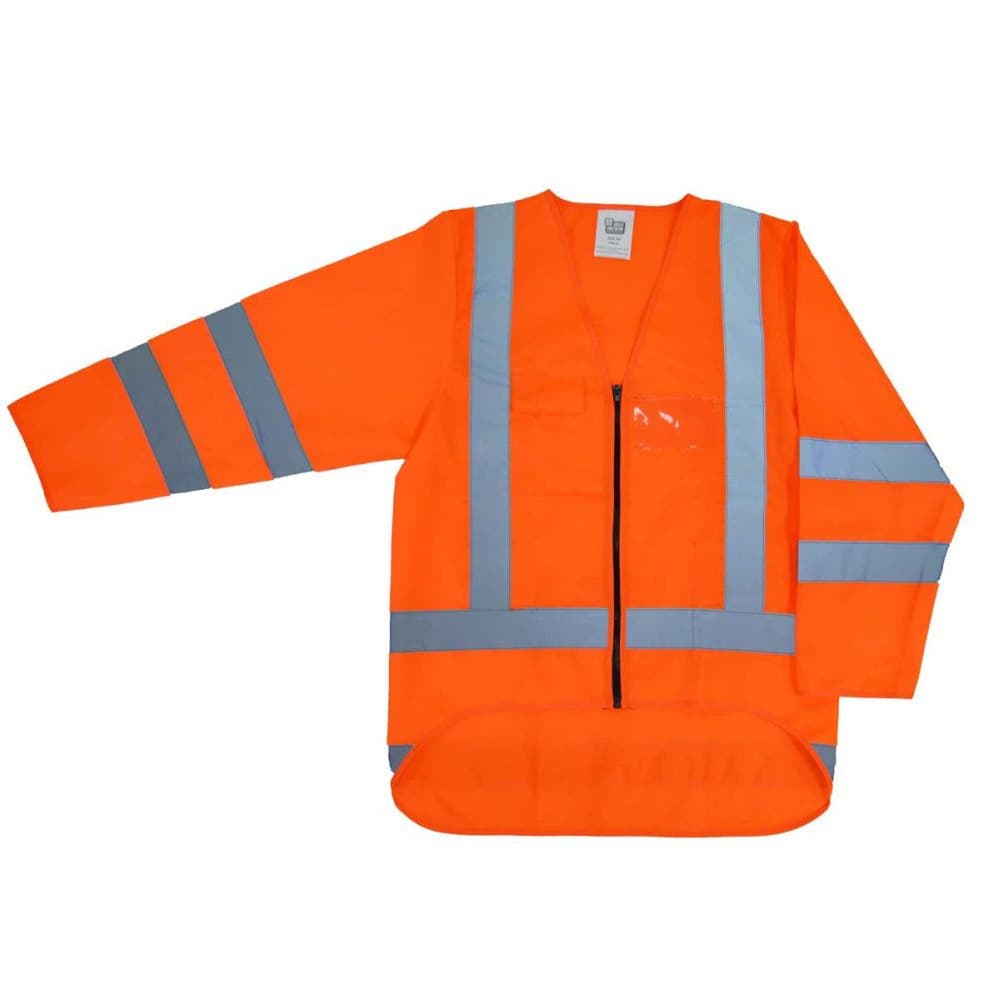 HI VIZ LONG SLEEVE UNISEX VEST — Orange