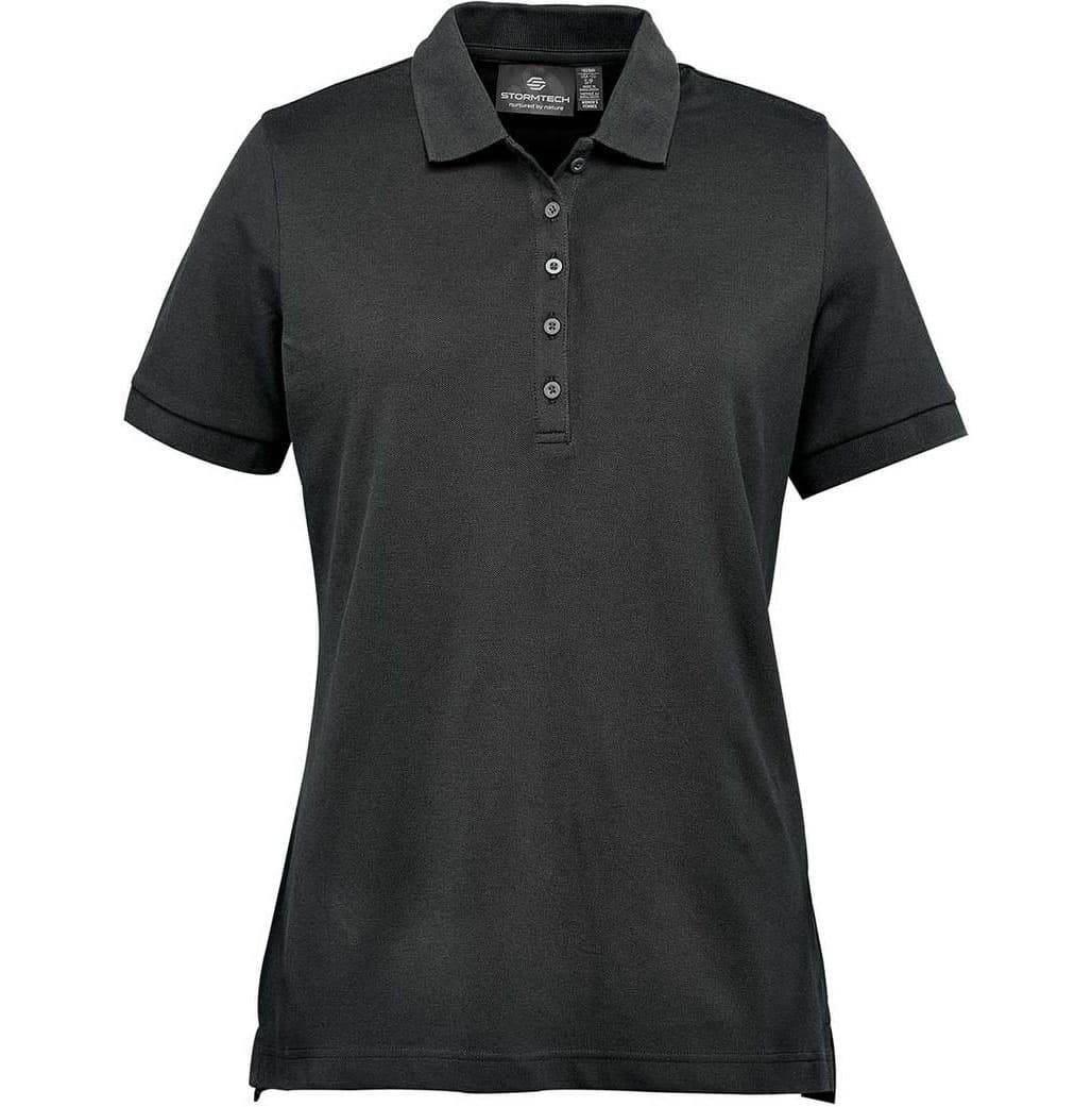 WOMENS NANTUCKET PIQUE POLO — Black