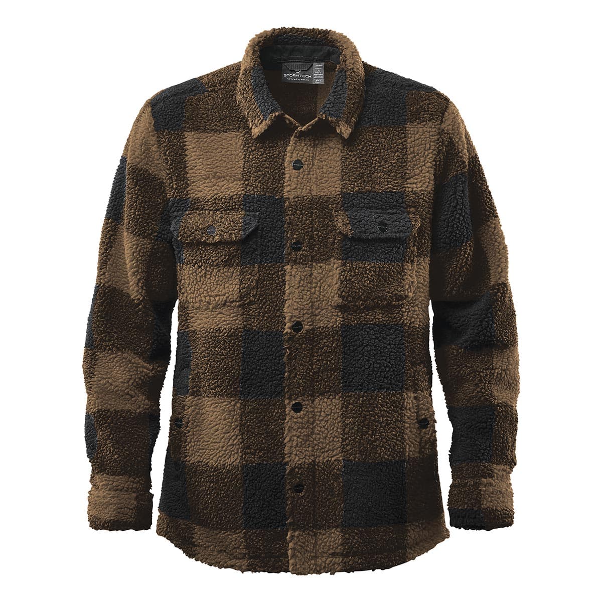 UNISEX CARIBOU FLEECE JACKET — Brown,Black