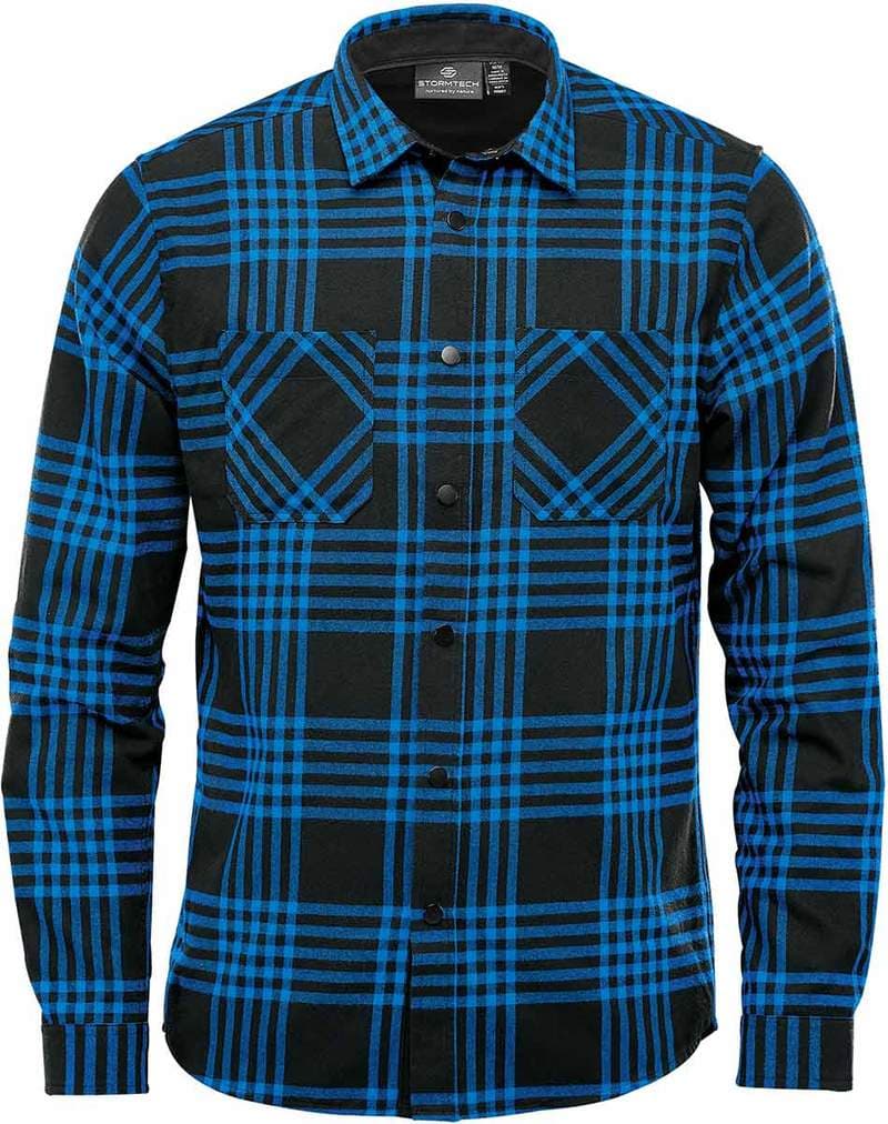 MENS SANTA FE L/S SHIRT — Blue,Black